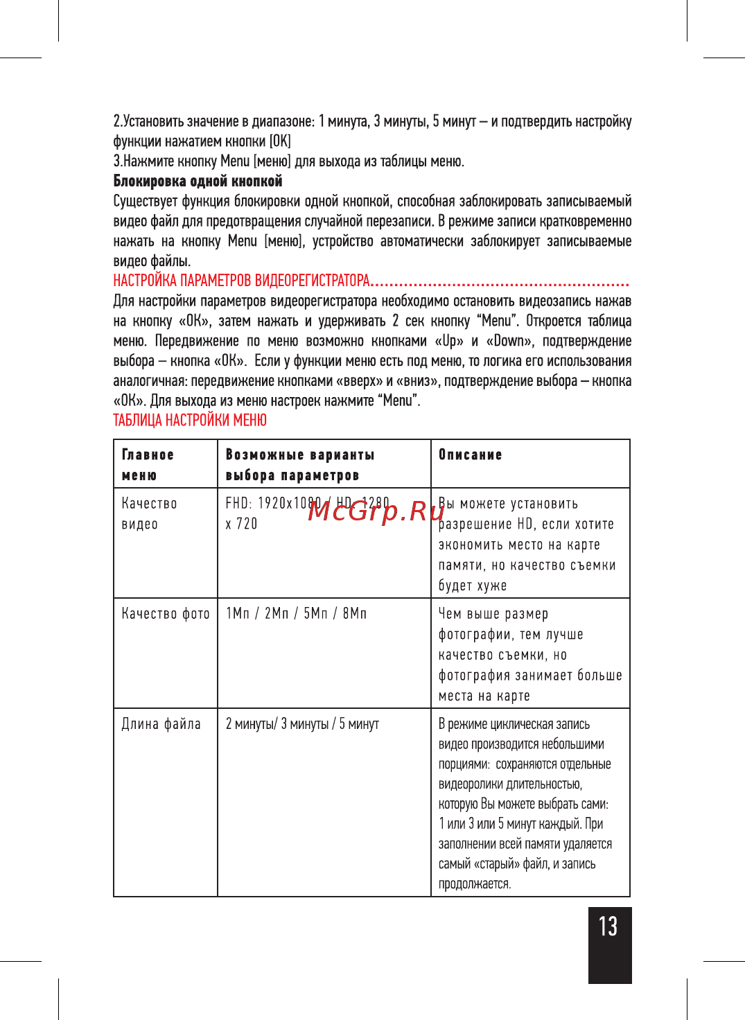 Artway MD-160 [15/20] Минуты 3 минуты 5 минут
