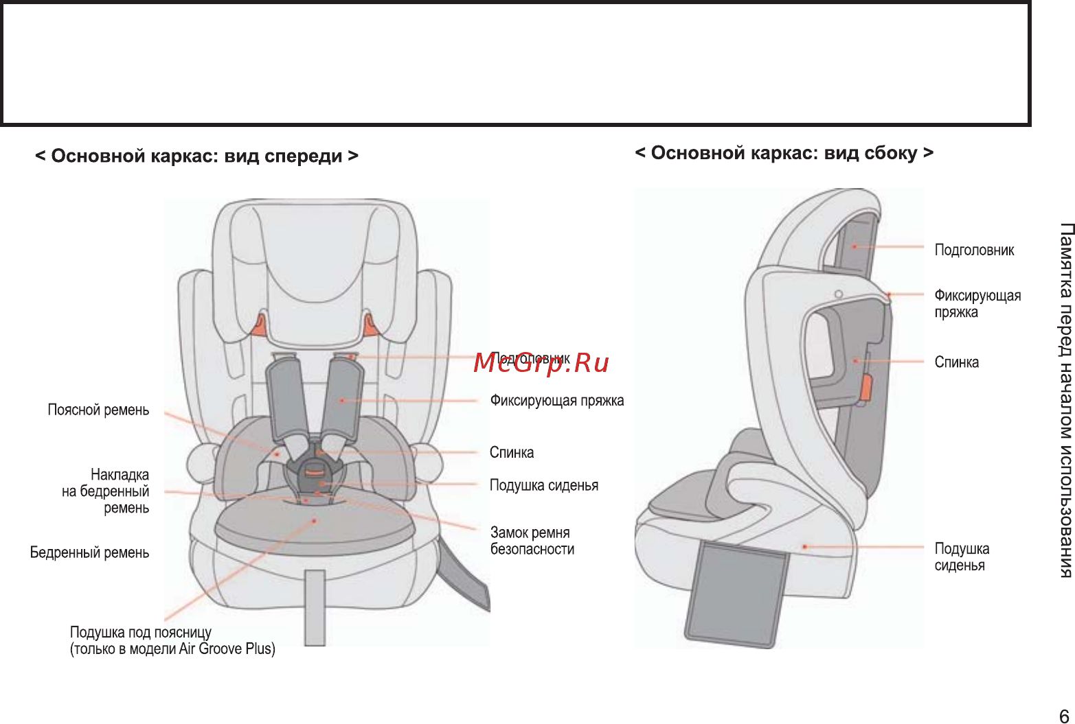 Aprica Air Groove Инструкция по эксплуатации онлайн [7/60] 216394