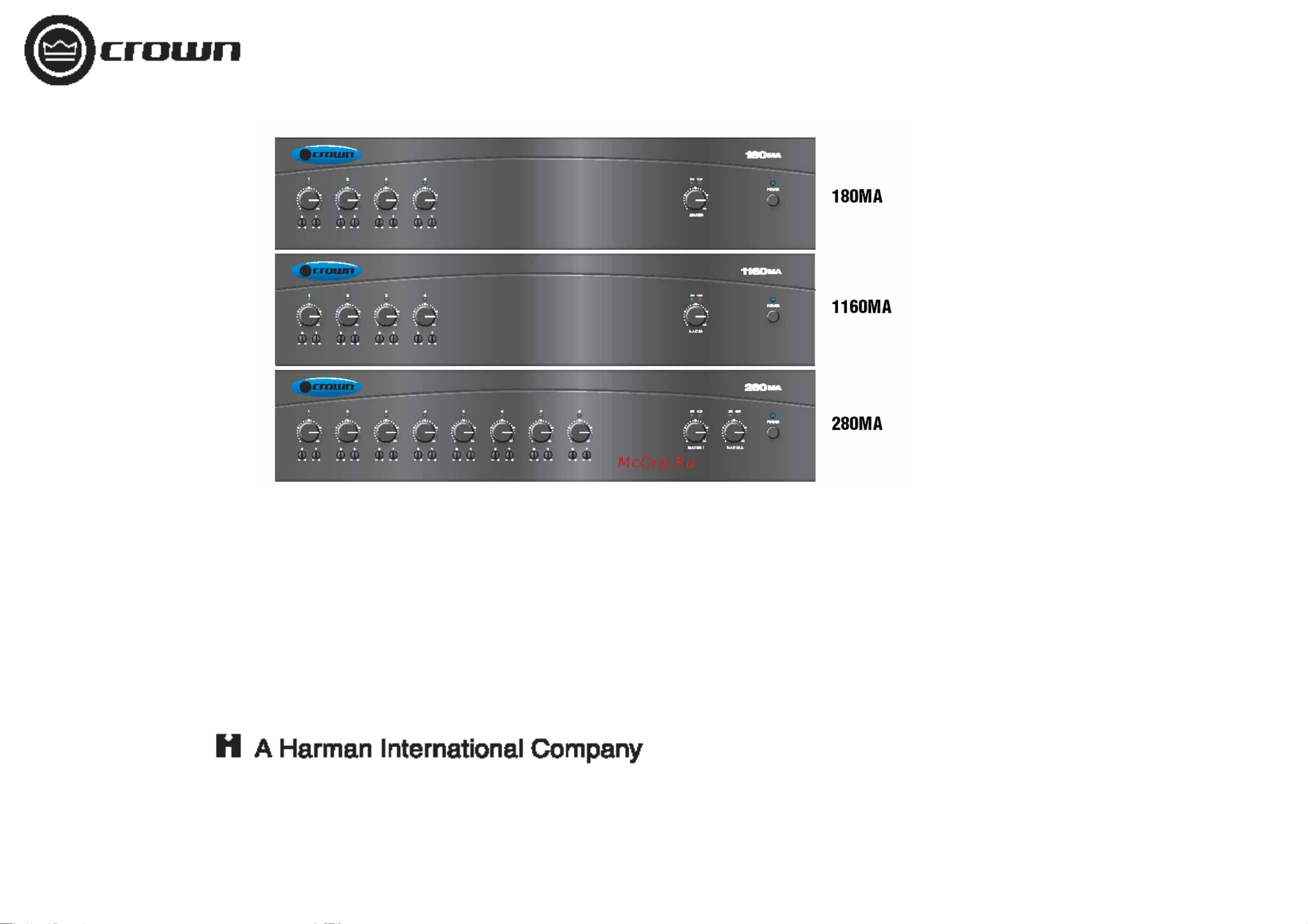 Crown 1160MA Инструкция по эксплуатации онлайн