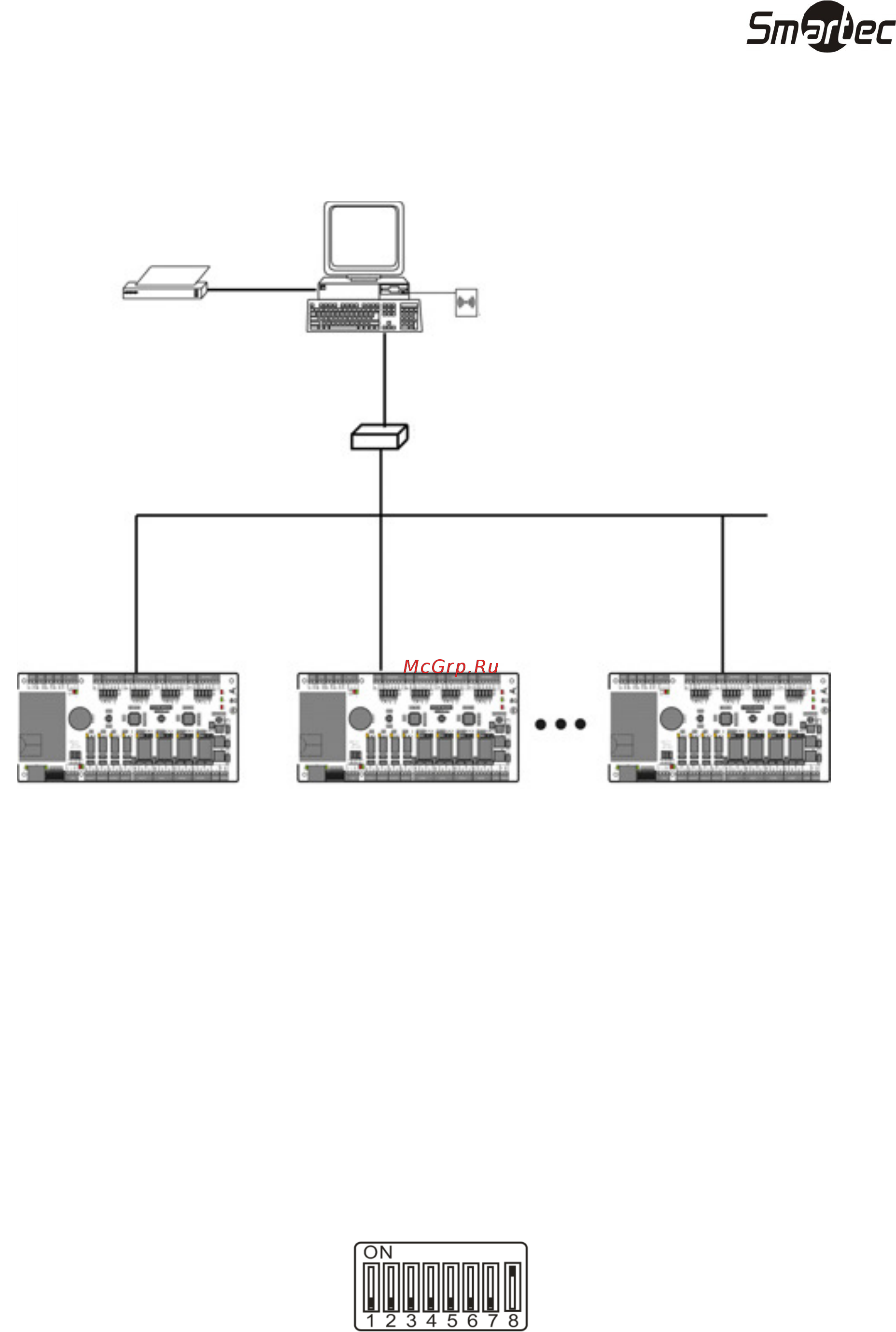 Smartec ST-NC440 [11/19] Подключение линии связи tcp ip