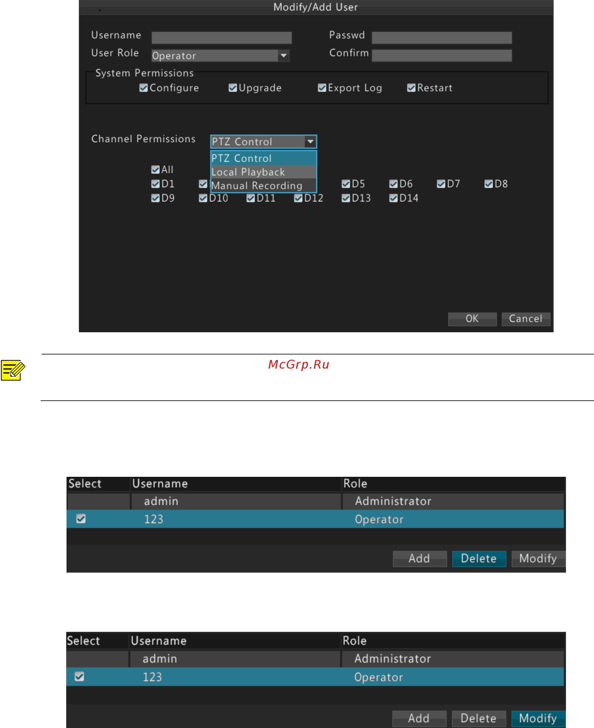 Alteron KN327-IP [59/80] Примечание