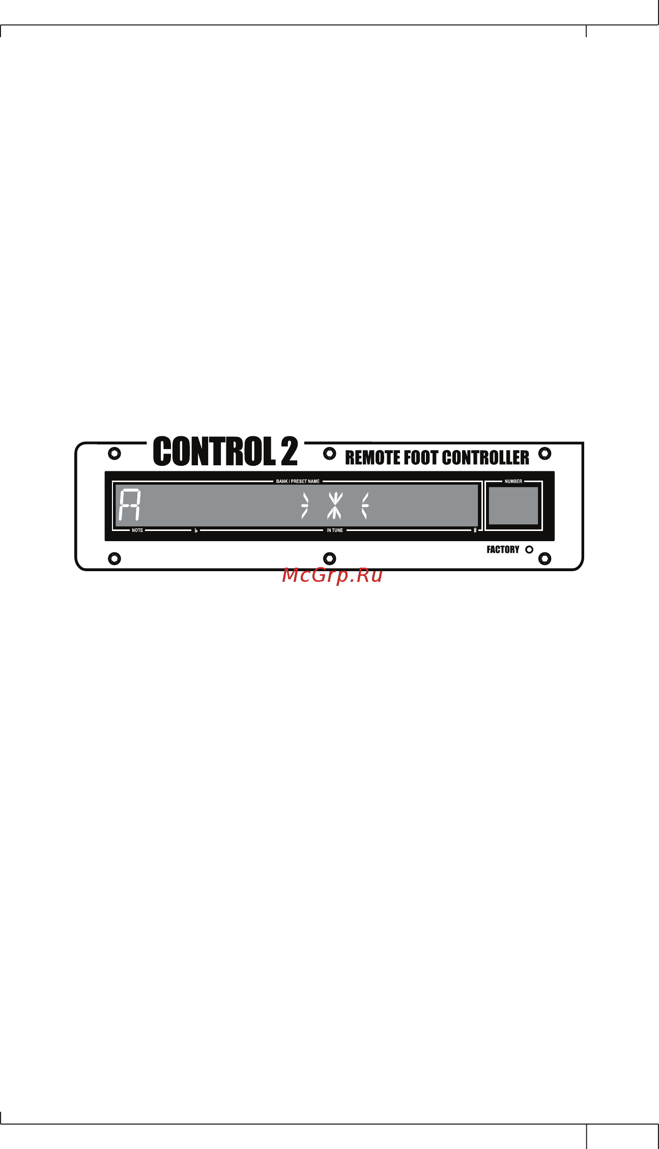 Digitech CONTROL 2 [17/20] Назначение параметров переключателю con trol контроль 10