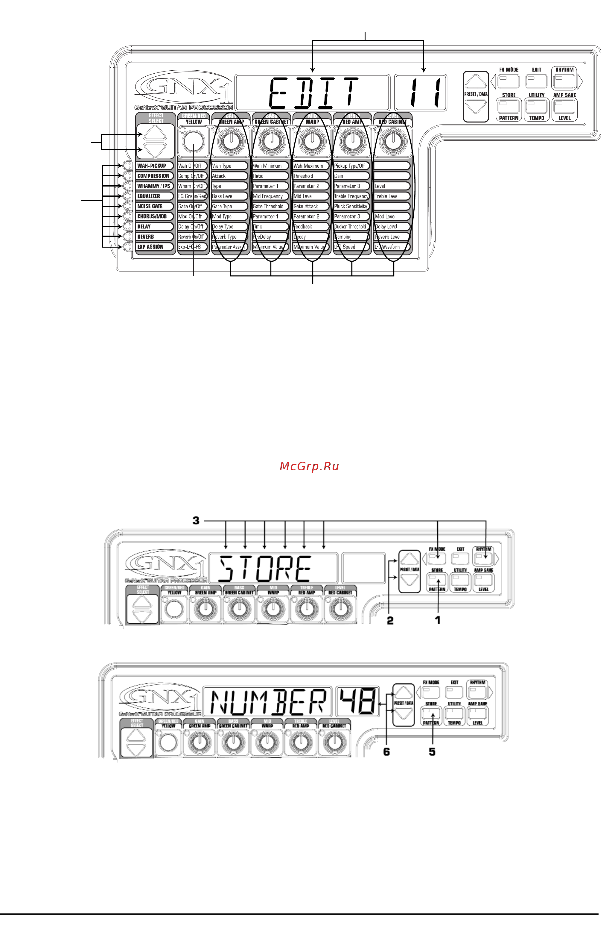 Digitech GNX1 [8/21] Редакция эффектов