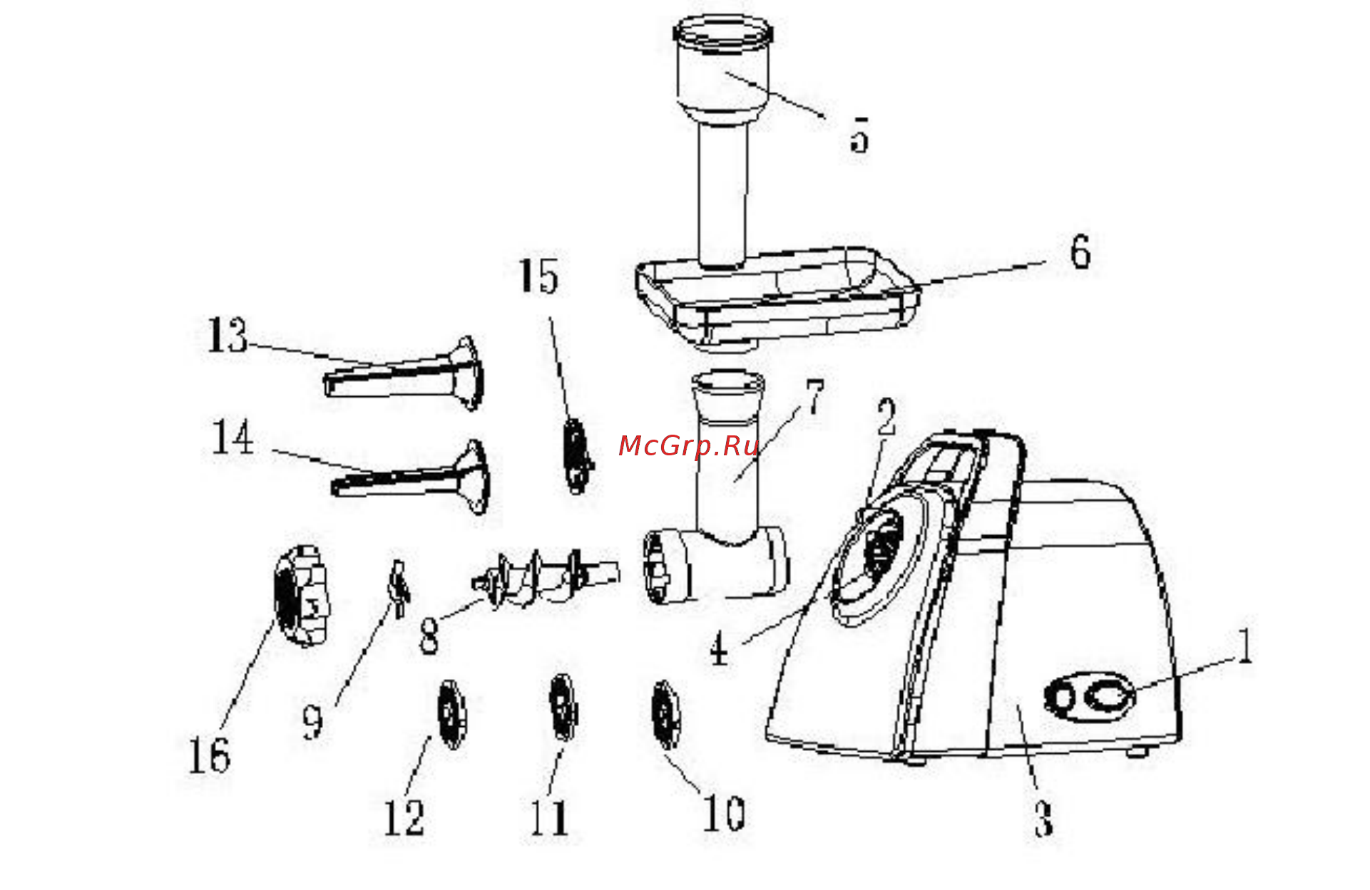 Gemlux GL-MG400B [5/11] Комплектующие детали