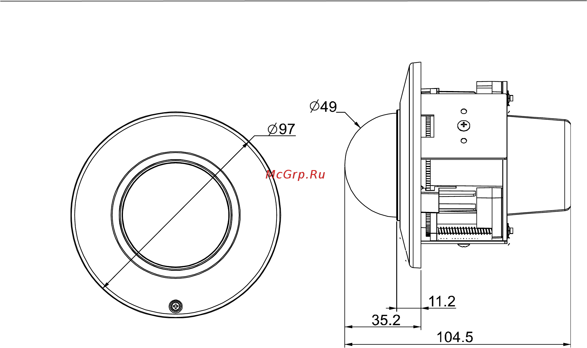 LTV LTV-ICDM3-T7230-F2.8 [10/12] Габаритные размеры