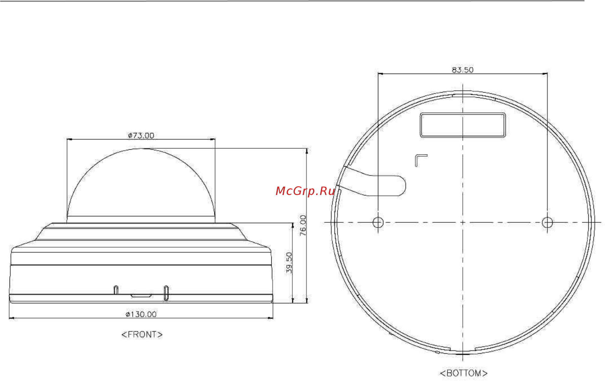 LTV LTV-ICDM2-723L-F4 [12/14] Габаритные размеры