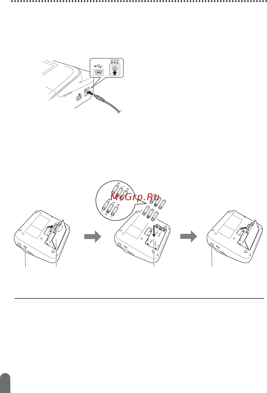 Brother PT-D450VP [14/52] При использовании адаптера переменного тока ad e001