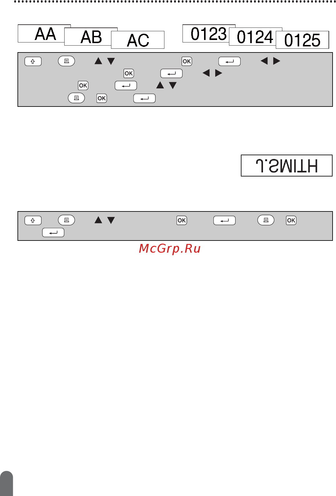 Brother PT-D450VP [38/52] Зеркальная печать