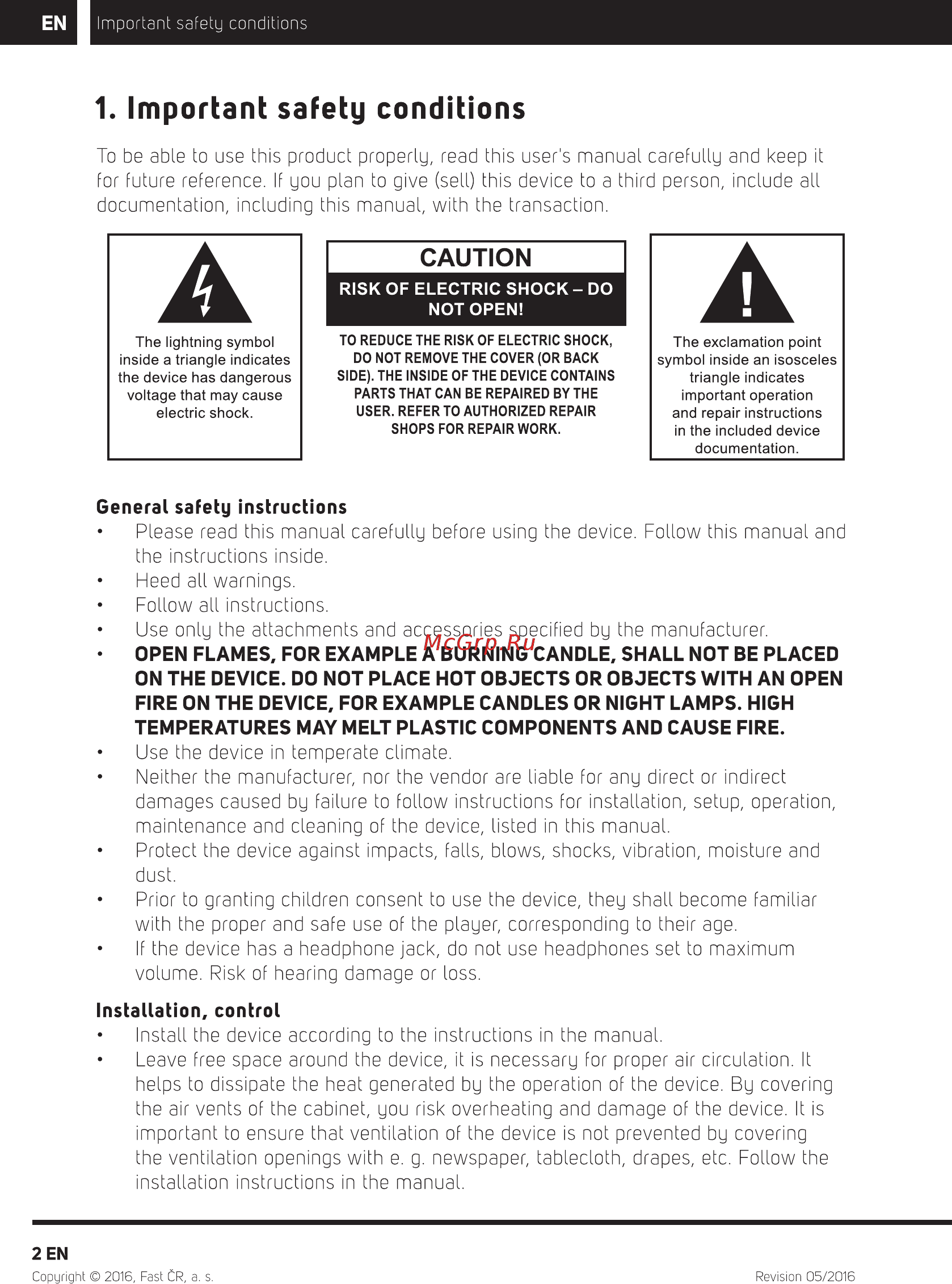 Sencor SLE 49F57TCS [3/40] Important safety conditions