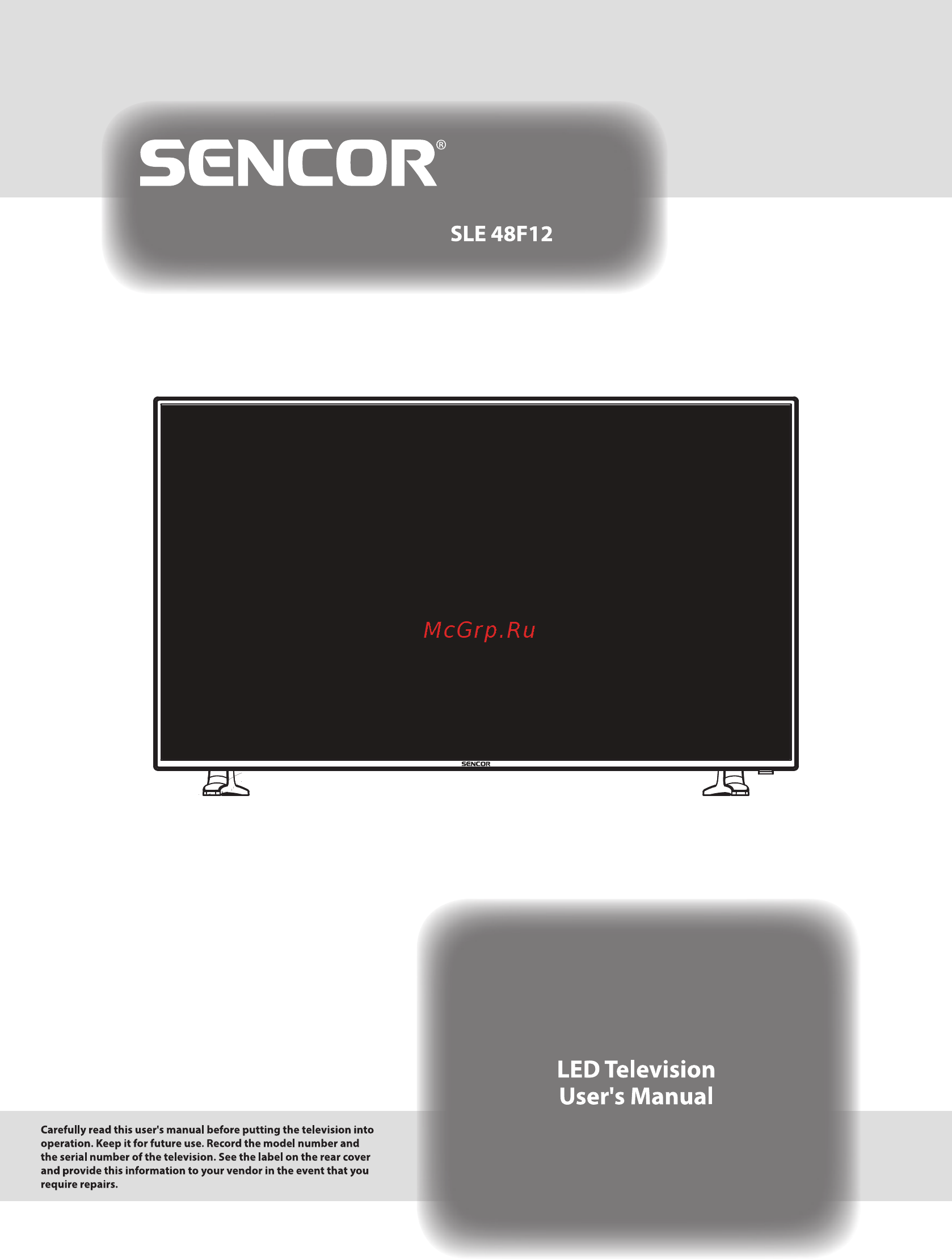 Sencor SLE 48F12 Инструкция по эксплуатации онлайн
