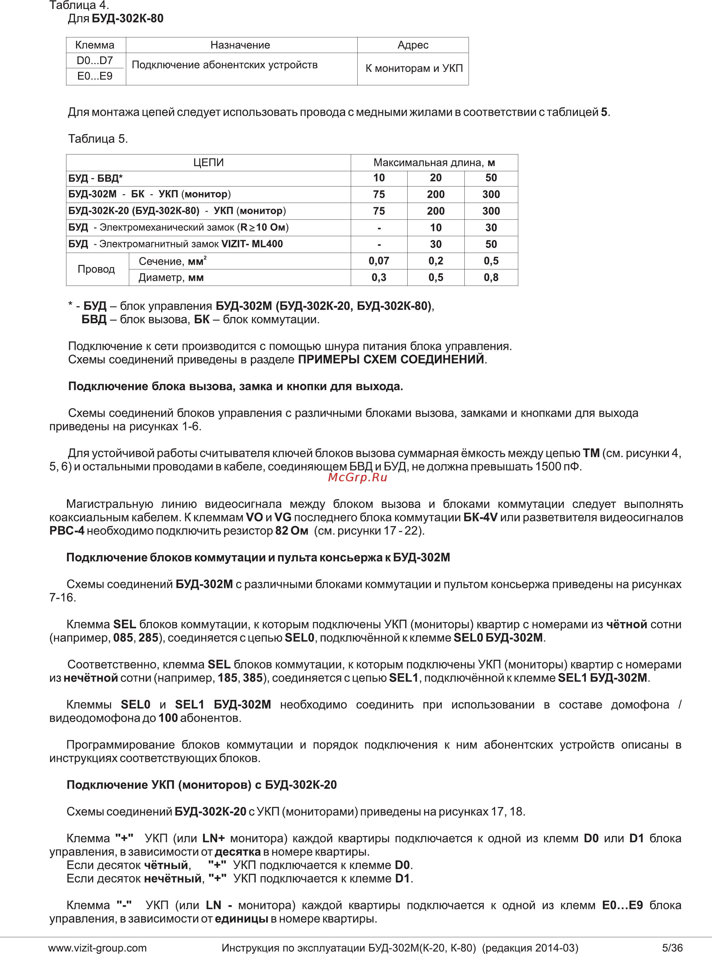 Domofon БУД-302М Инструкция по эксплуатации онлайн [5/36] 218817