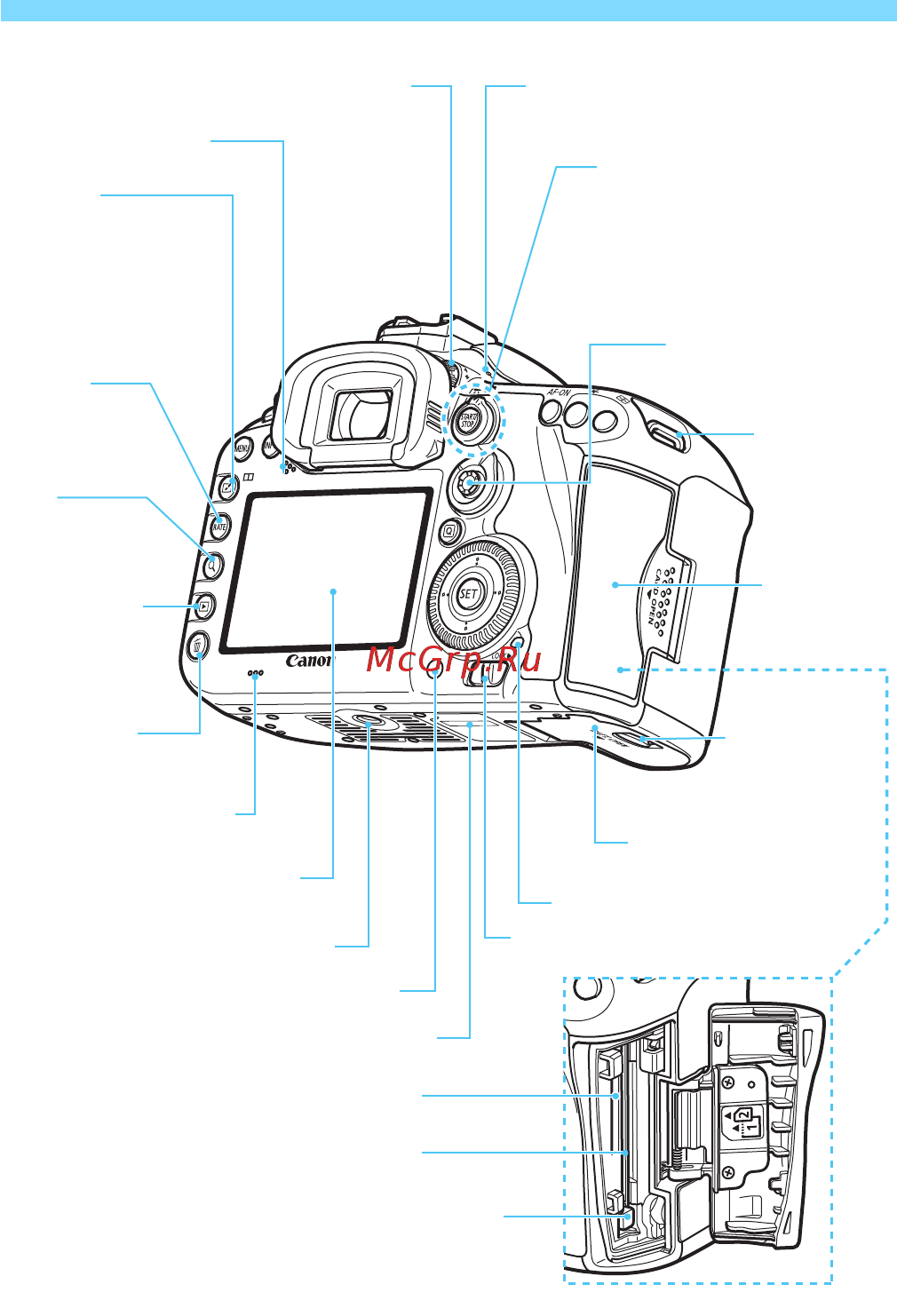 Canon EOS 7D Mark II Body + W-E1 (адаптер Wi-Fi) [24/550] Обозначения