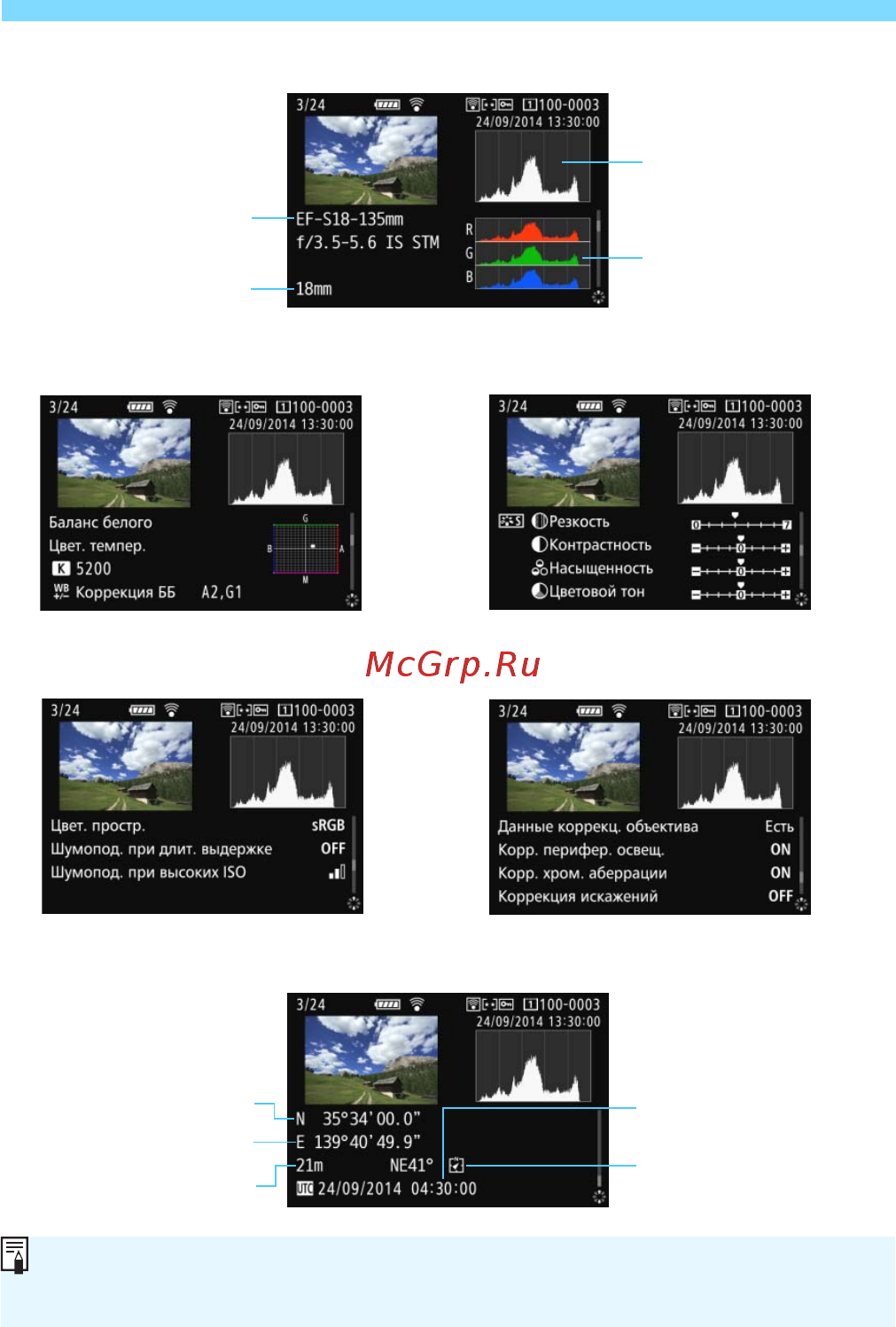 Canon EOS 7D Mark II Body + W-E1 (адаптер Wi-Fi) [358/550] Информация gps