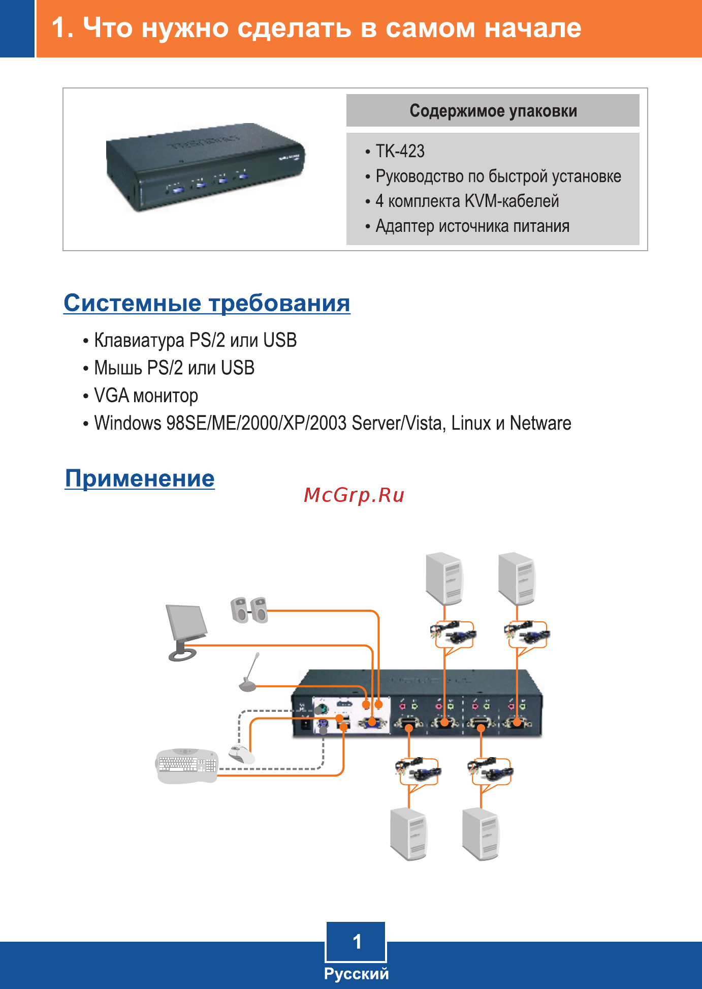 Trendnet TK-423K [3/14] Системные требования