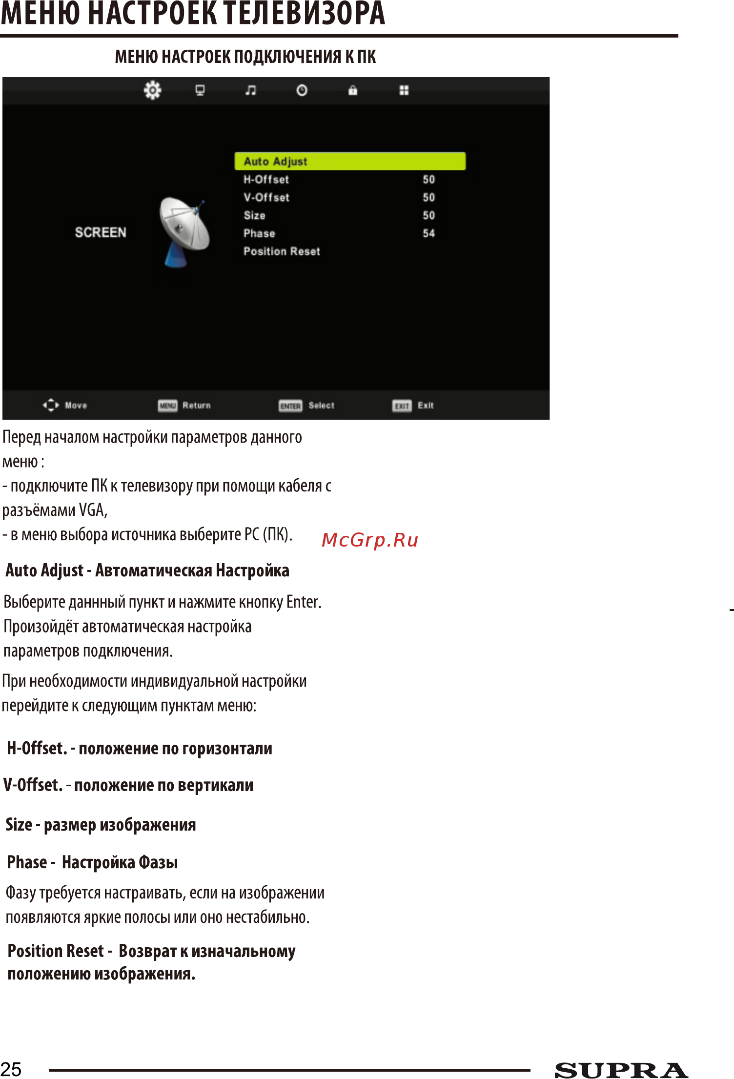 Supra STV-LC32LT0040W Руководство по эксплуатации онлайн [25/39] 219051