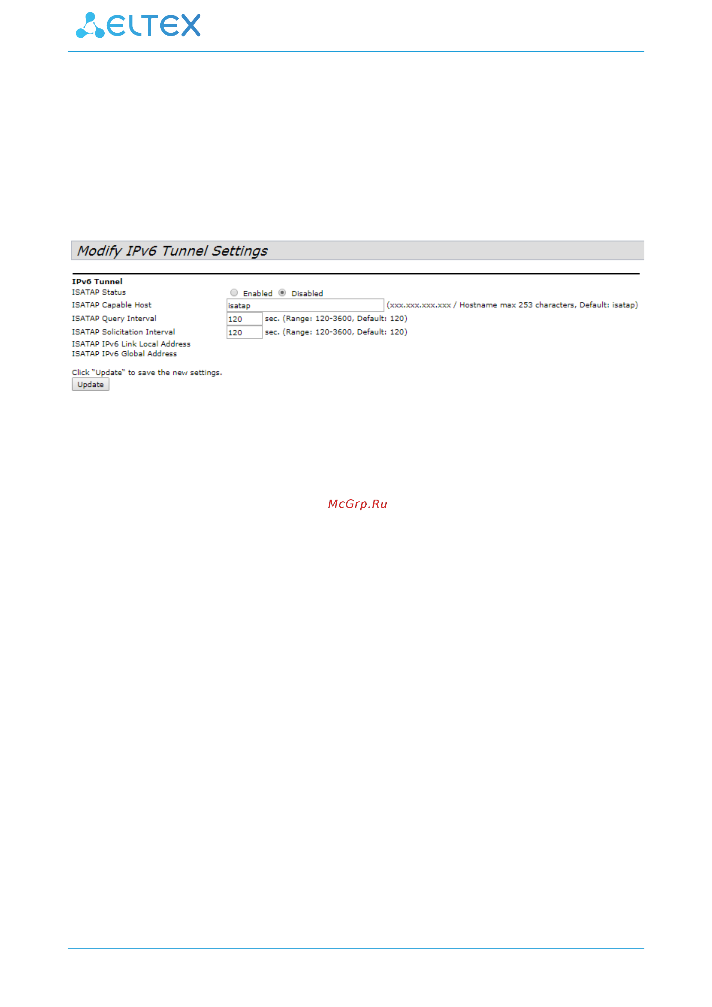 Eltex WEP-2ac [30/92] Подменю ipv6 tunnel