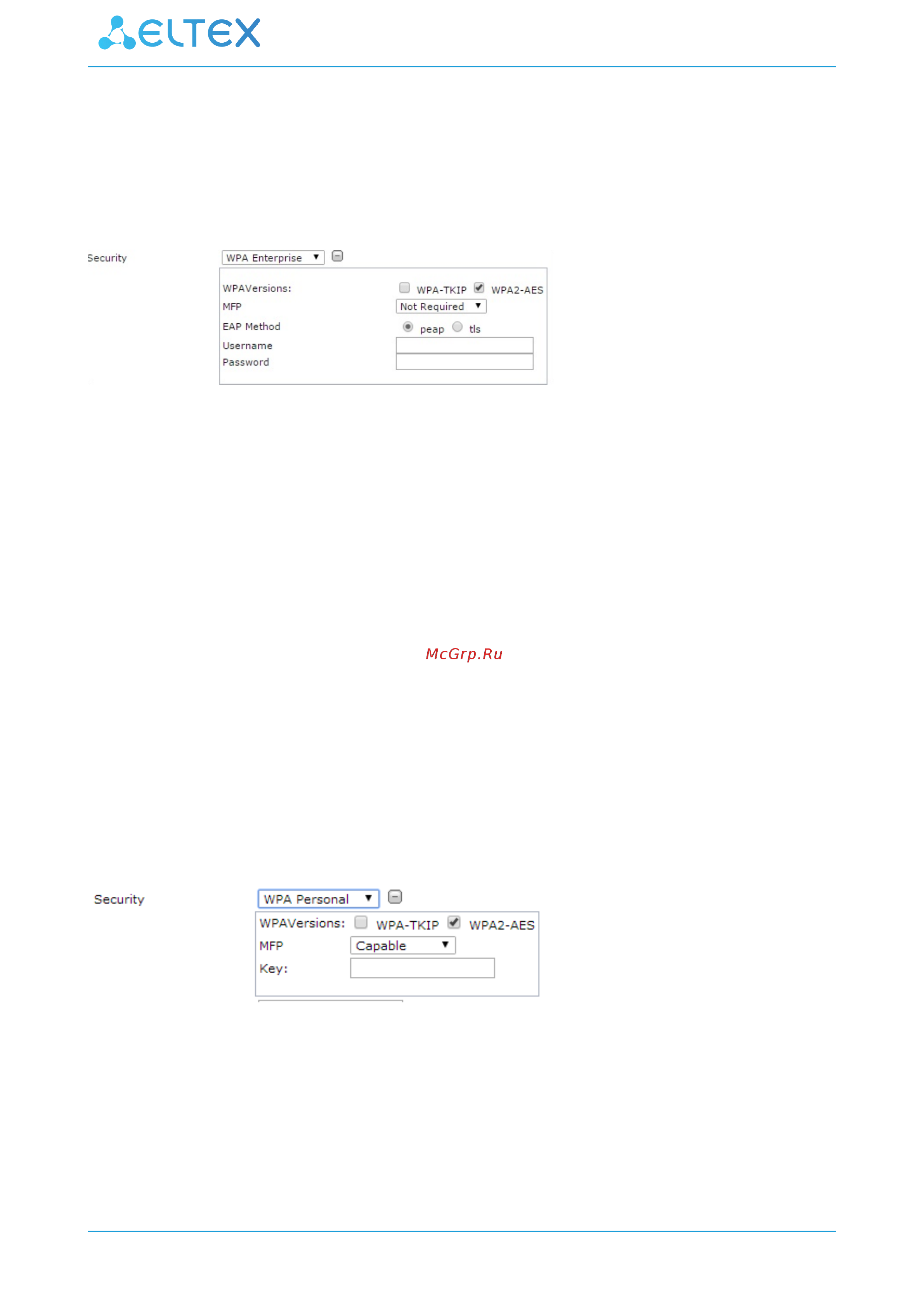 Eltex WEP-2ac [88/92] В разделе downstream interface выполняются настройки интерфейса выступающего в качестве точки доступа