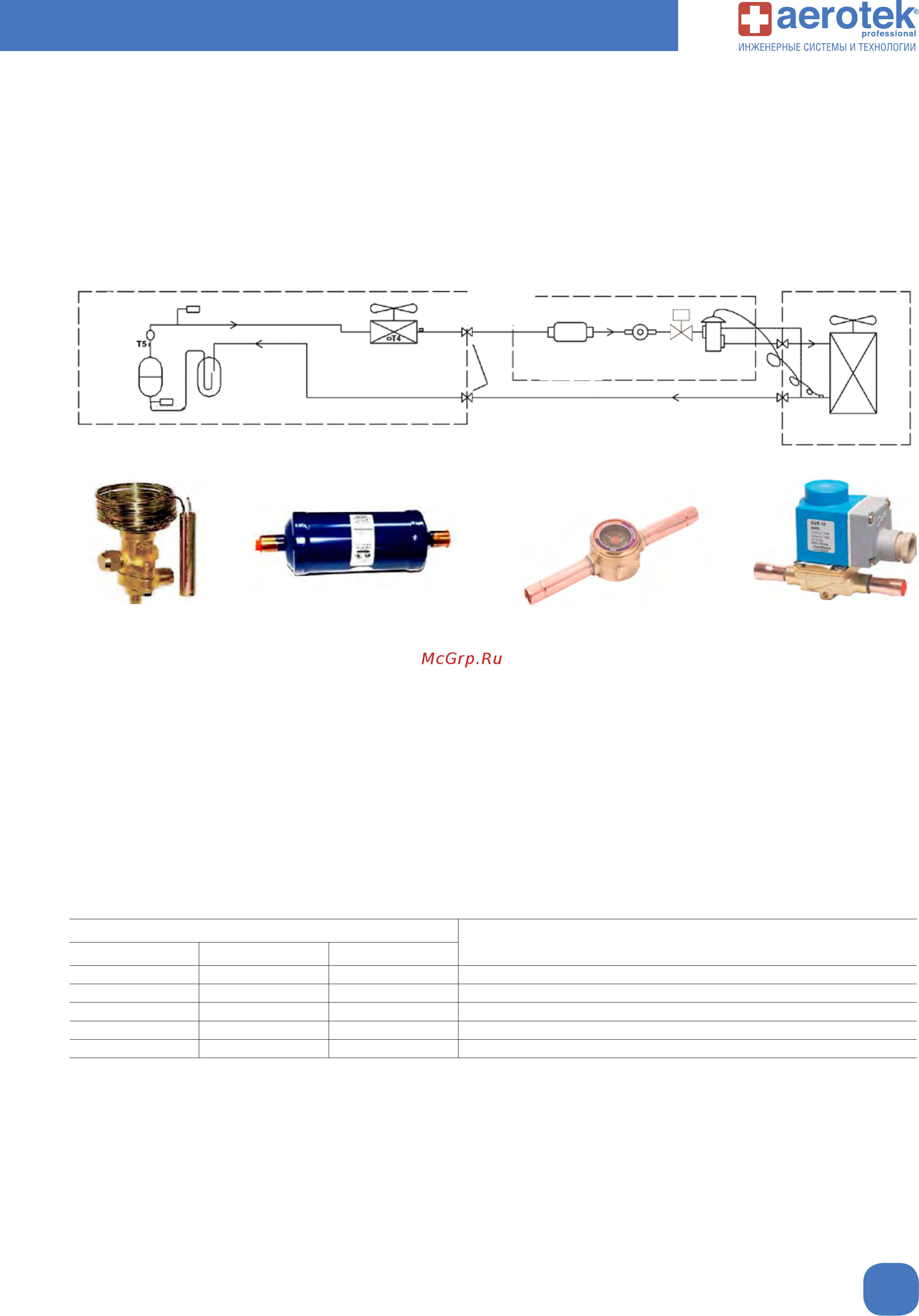 Aerotek ACQ-7/3 [17/22] Подключение компрессорно конденсаторных блоков к магистралям холодоносителя