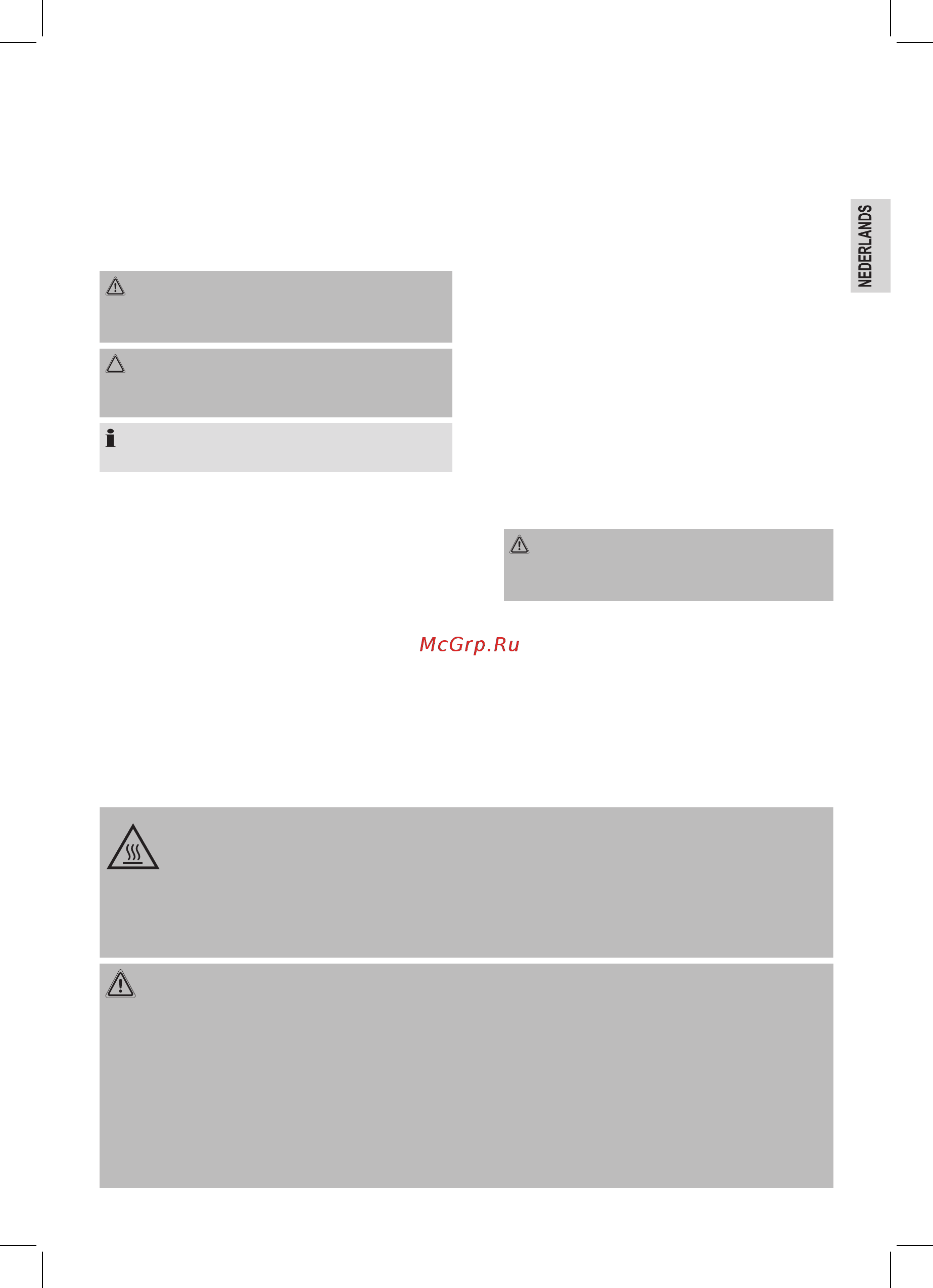 Clatronic DBS 3611 grau [11/74] Speciale veiligheidsinstruties voor dit apparaat