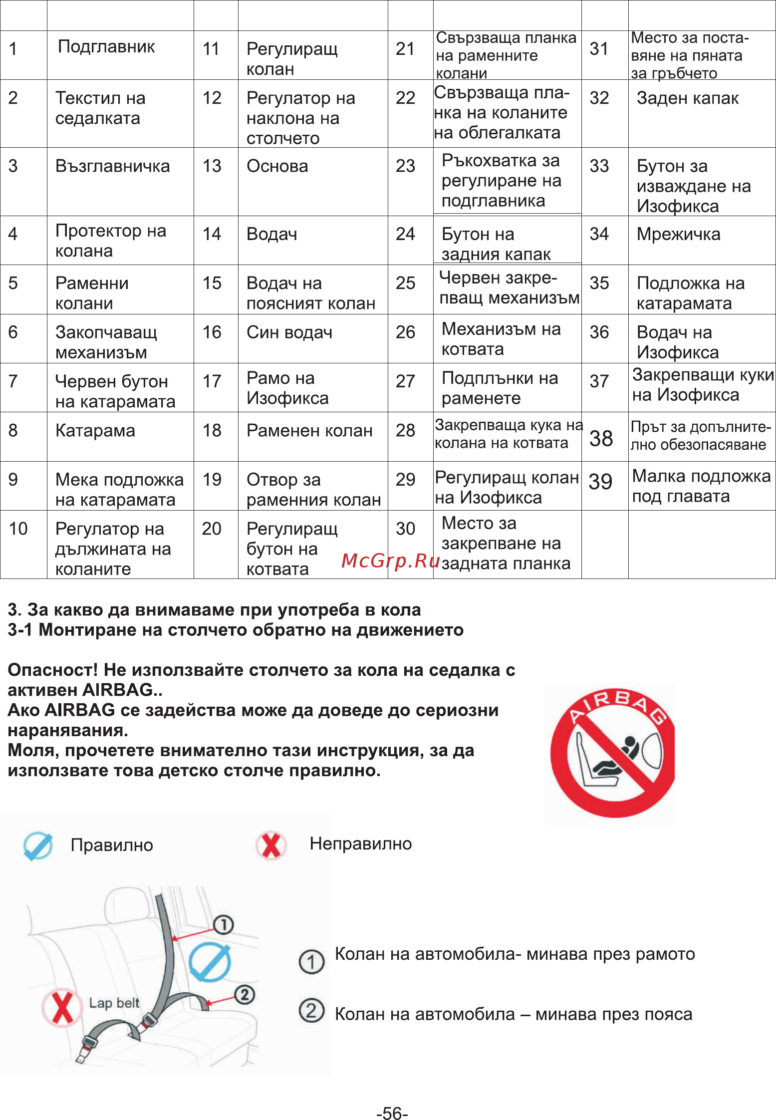 Coletto Vento цвет Красный 1/2/3 9-36кг [57/66] Strona 57