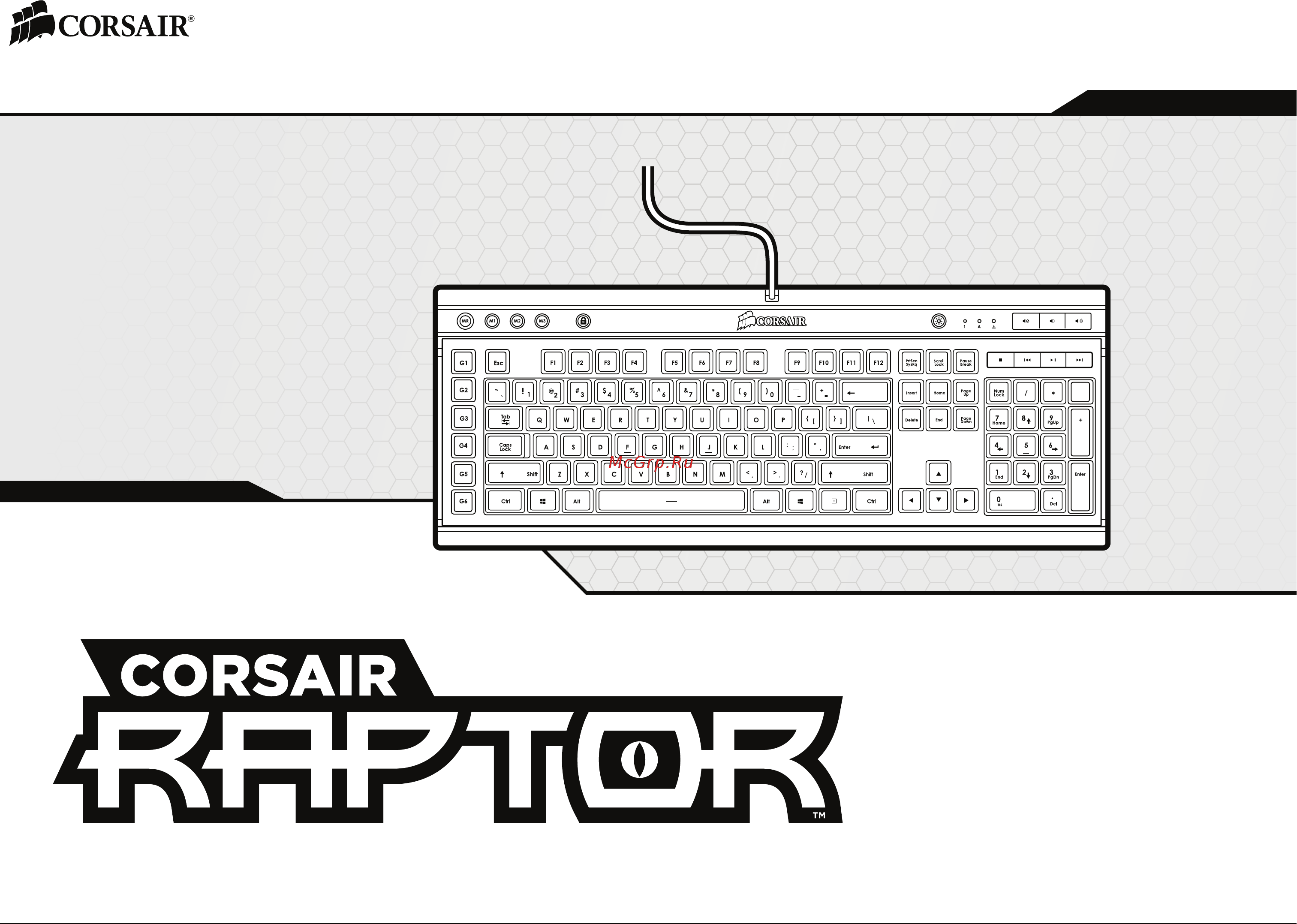 Corsair Gaming Raptor K40 Black USB  [CH-9000223-RU] Инструкция по эксплуатации онлайн