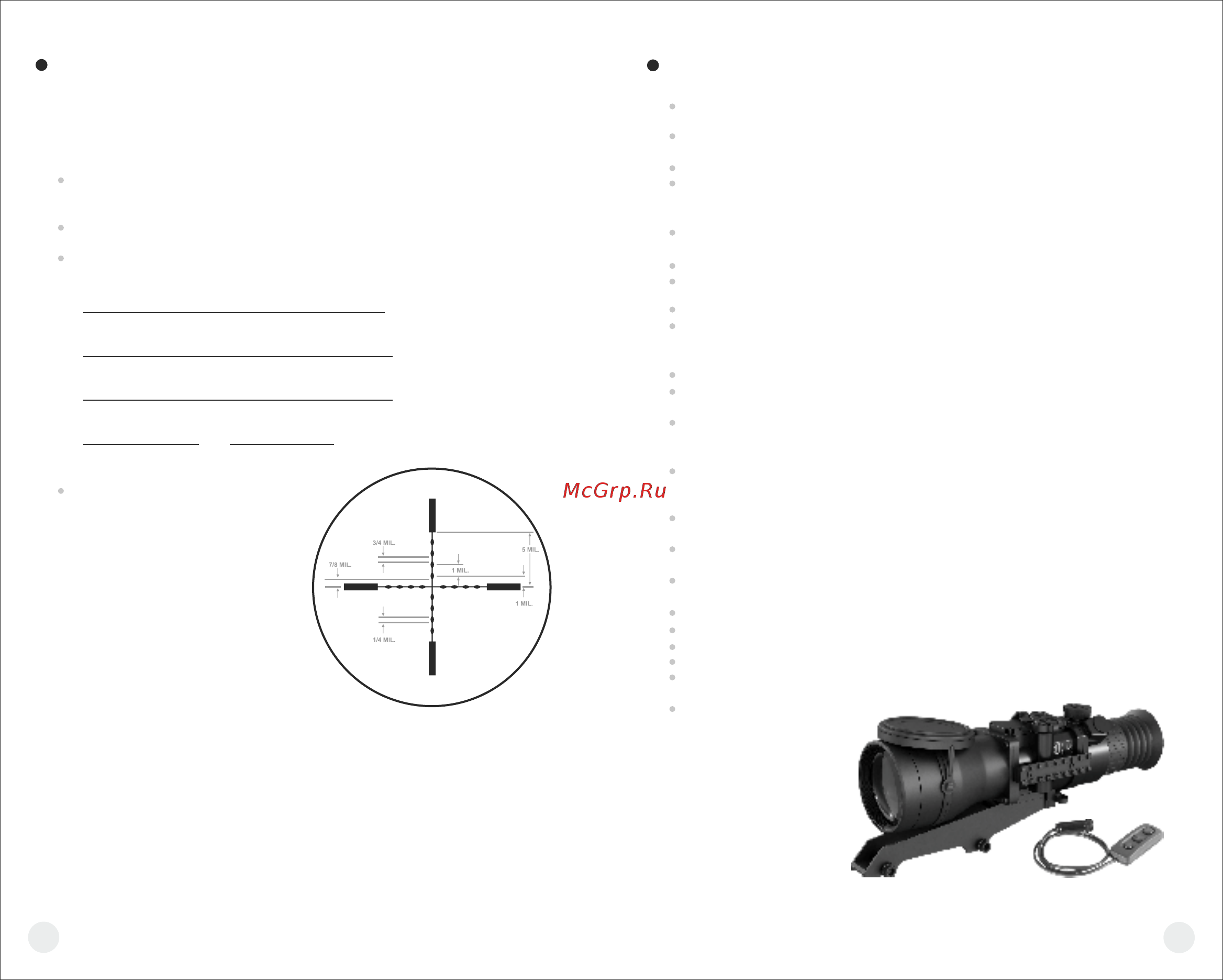 Pulsar Phantom 3x50 FX [10/32] Mil dot reticle