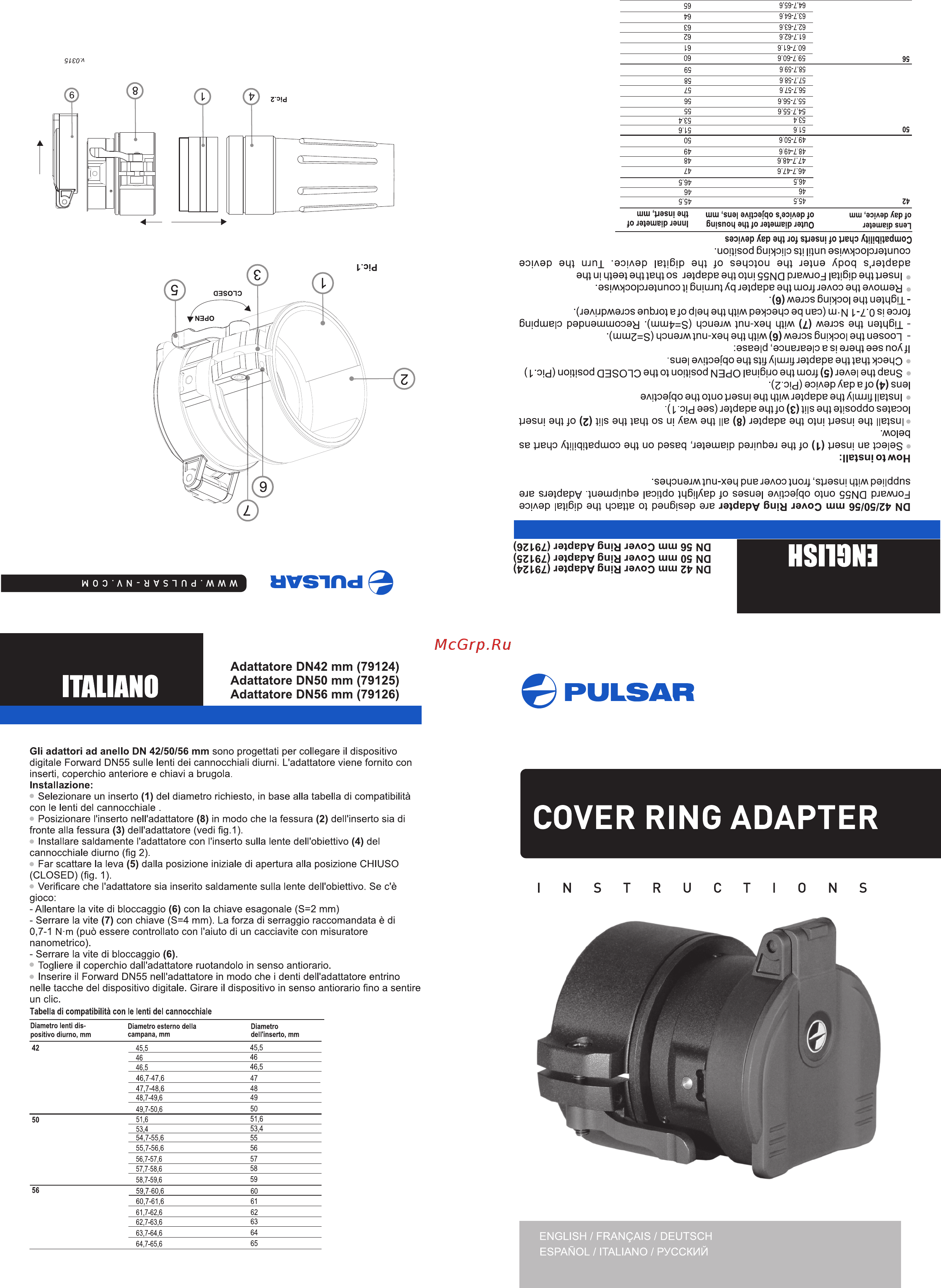 Pulsar DN 50 мм Инструкция по эксплуатации онлайн
