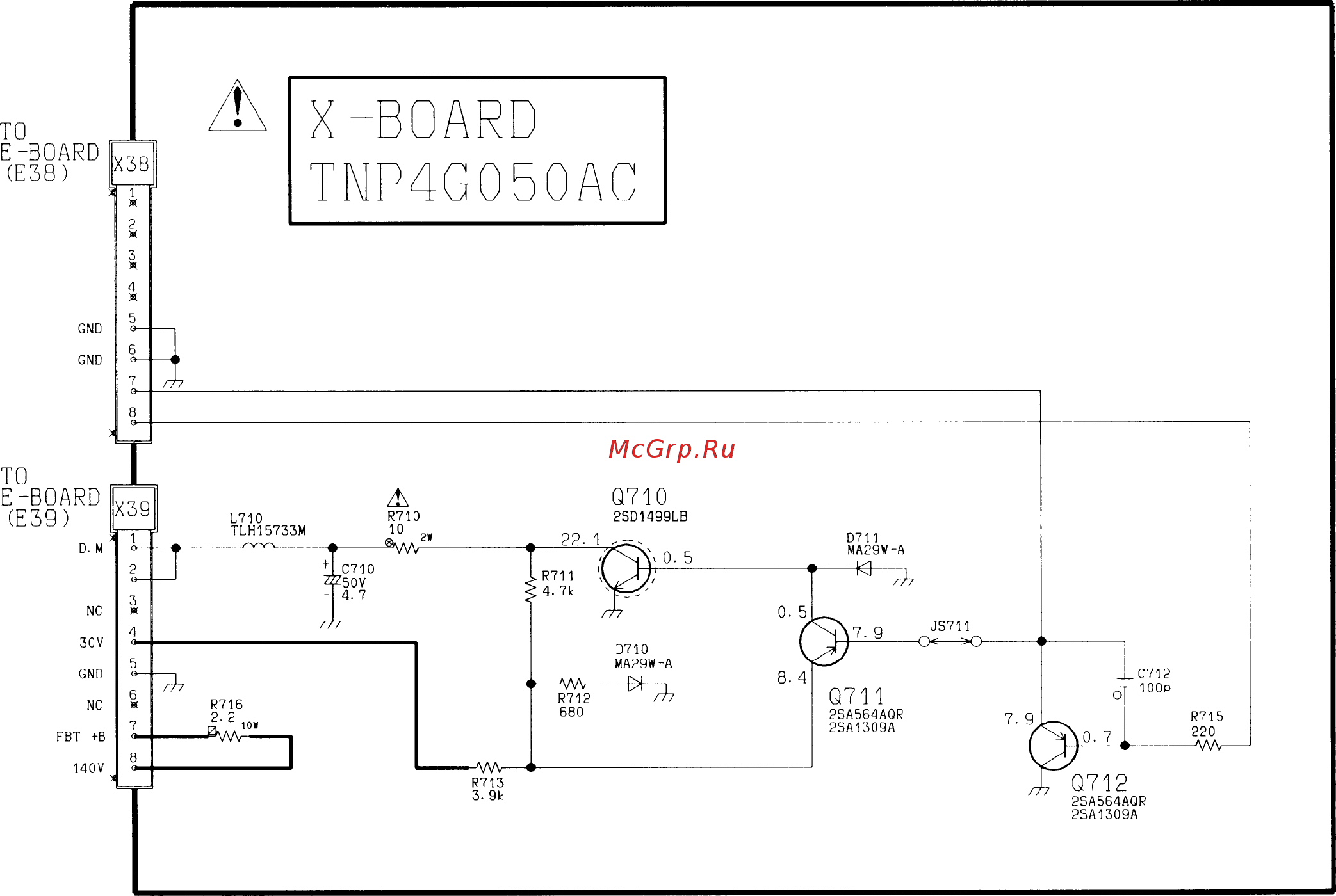 Panasonic TX-25V70T [18/50] To e board e39