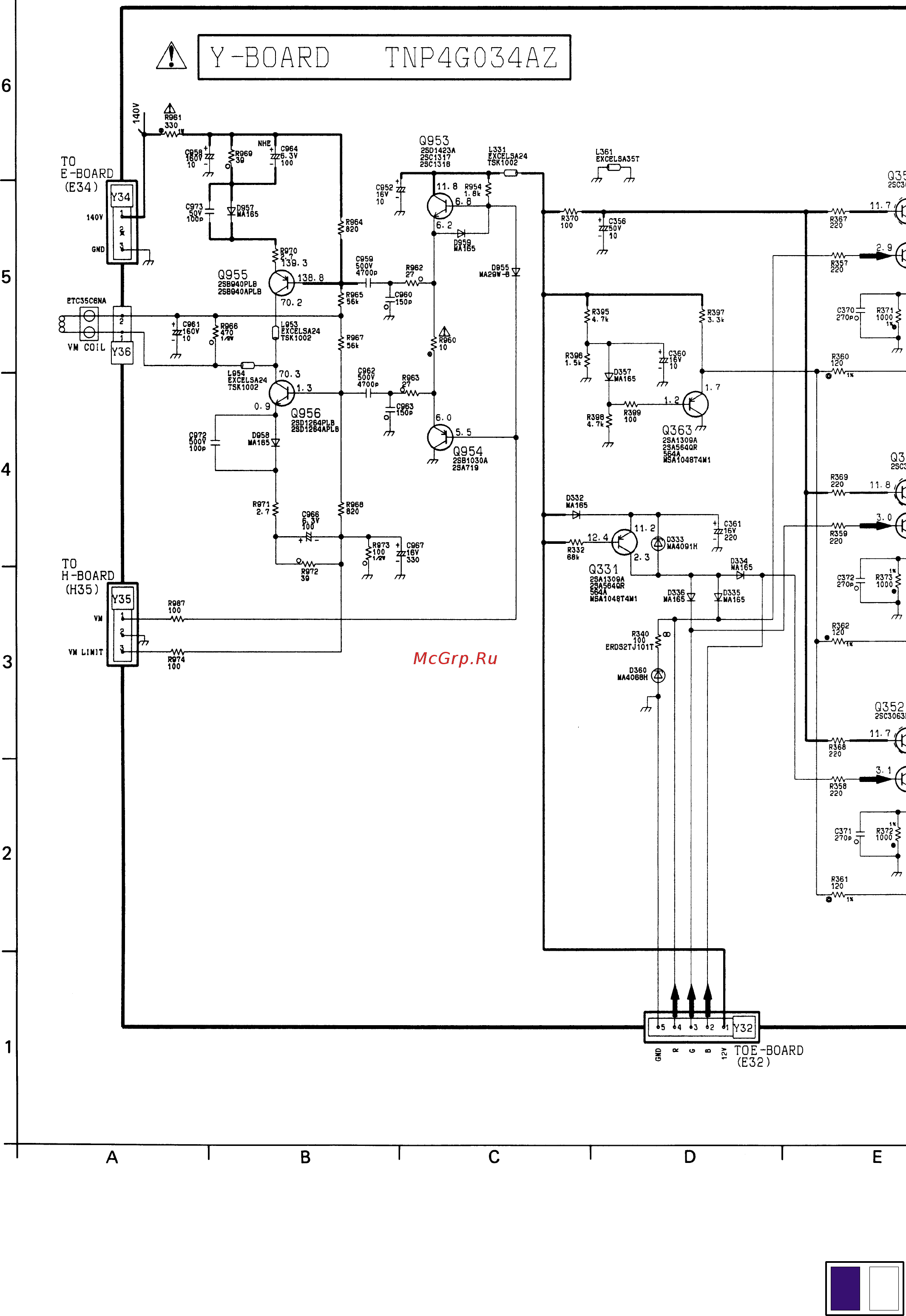 Panasonic TX-25V70T [25/50] Y board tnp4g034az