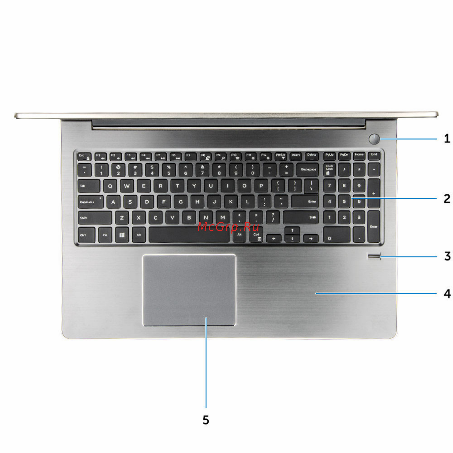 Dell Vostro 5568, 5568-2907 [11/84] Top view