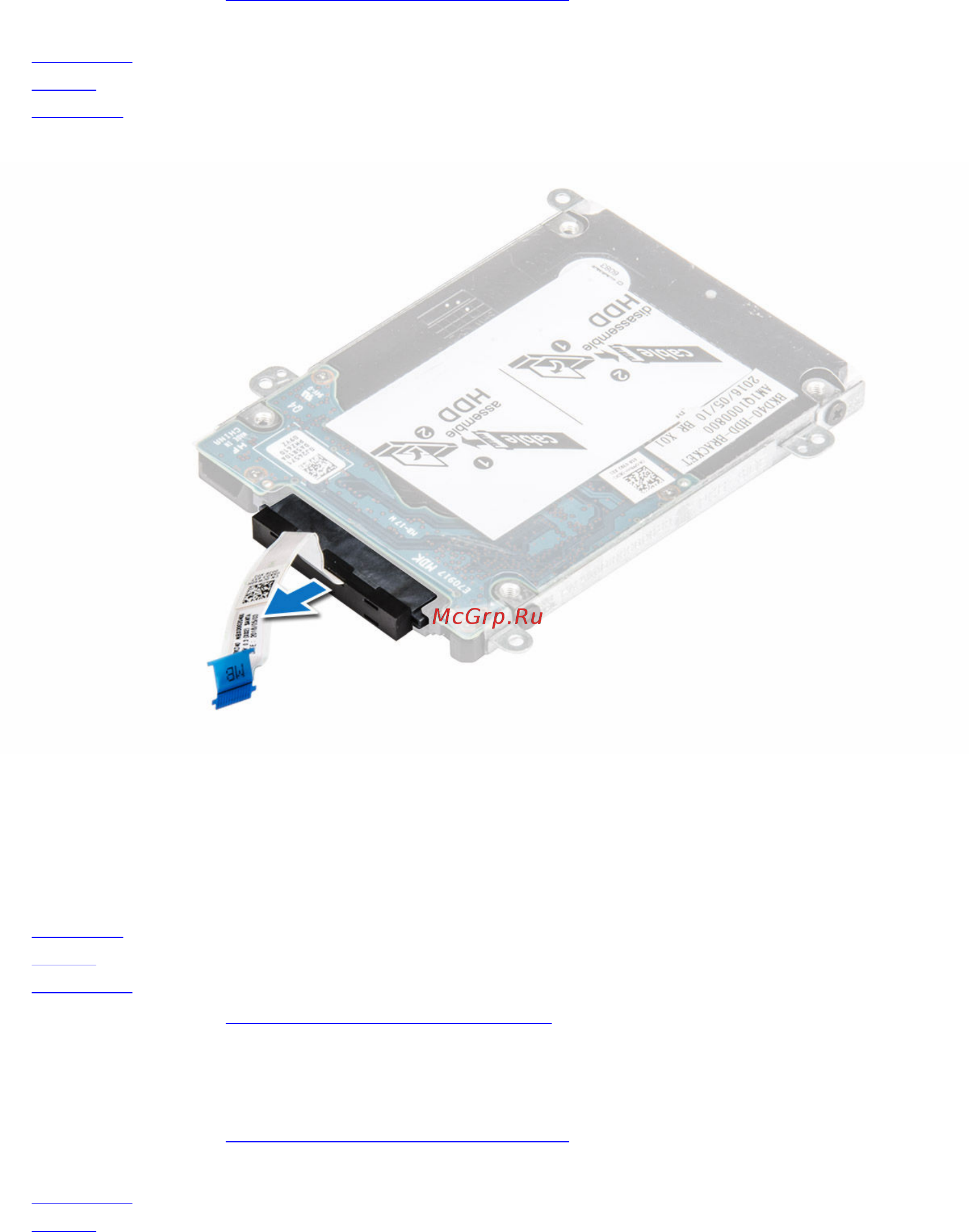 Dell Vostro 5568, 5568-7667 [20/84] Removing the hard drive cable