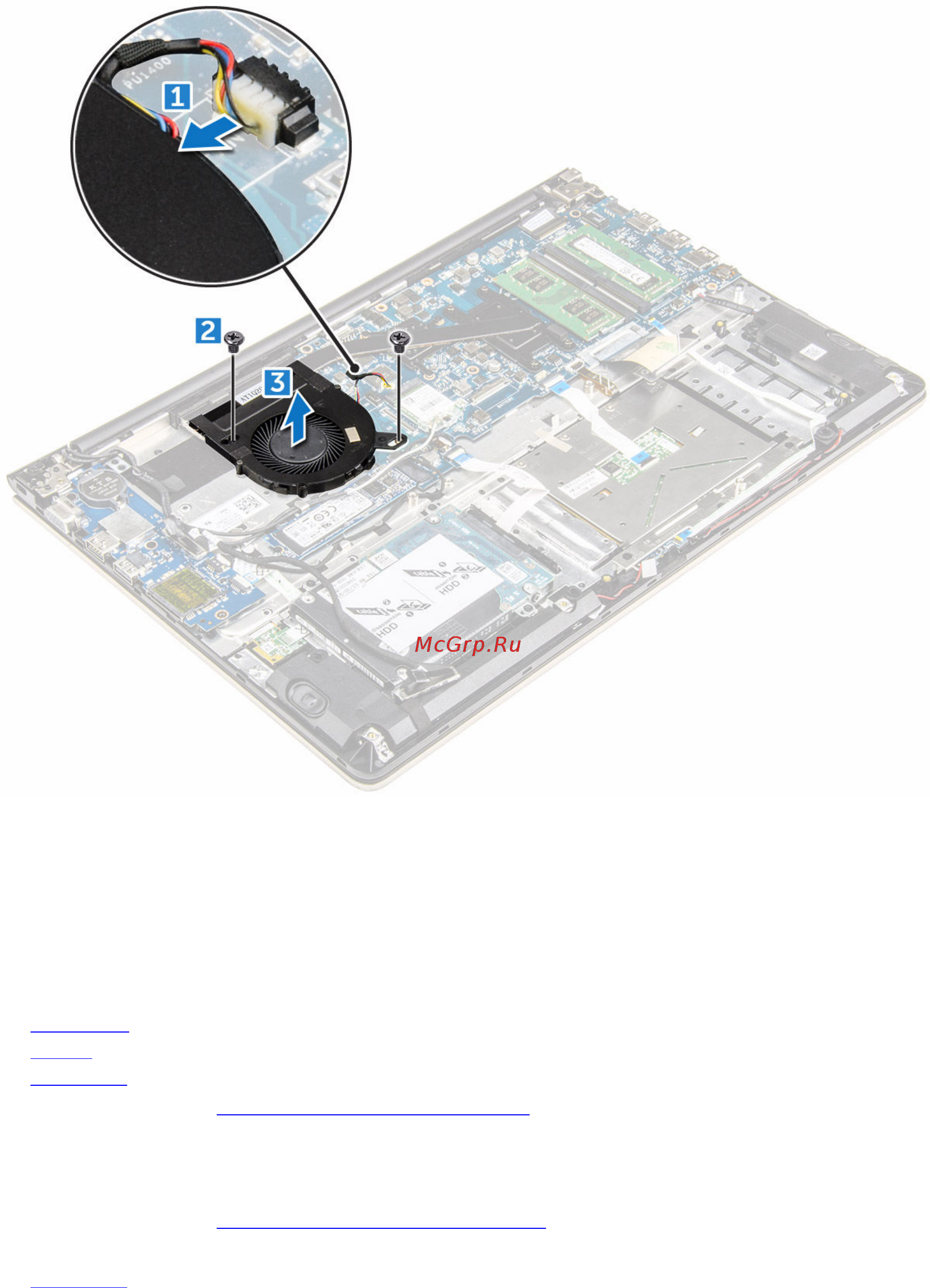 Dell Vostro 5568, 5568-3003 [29/84] Installing the fan