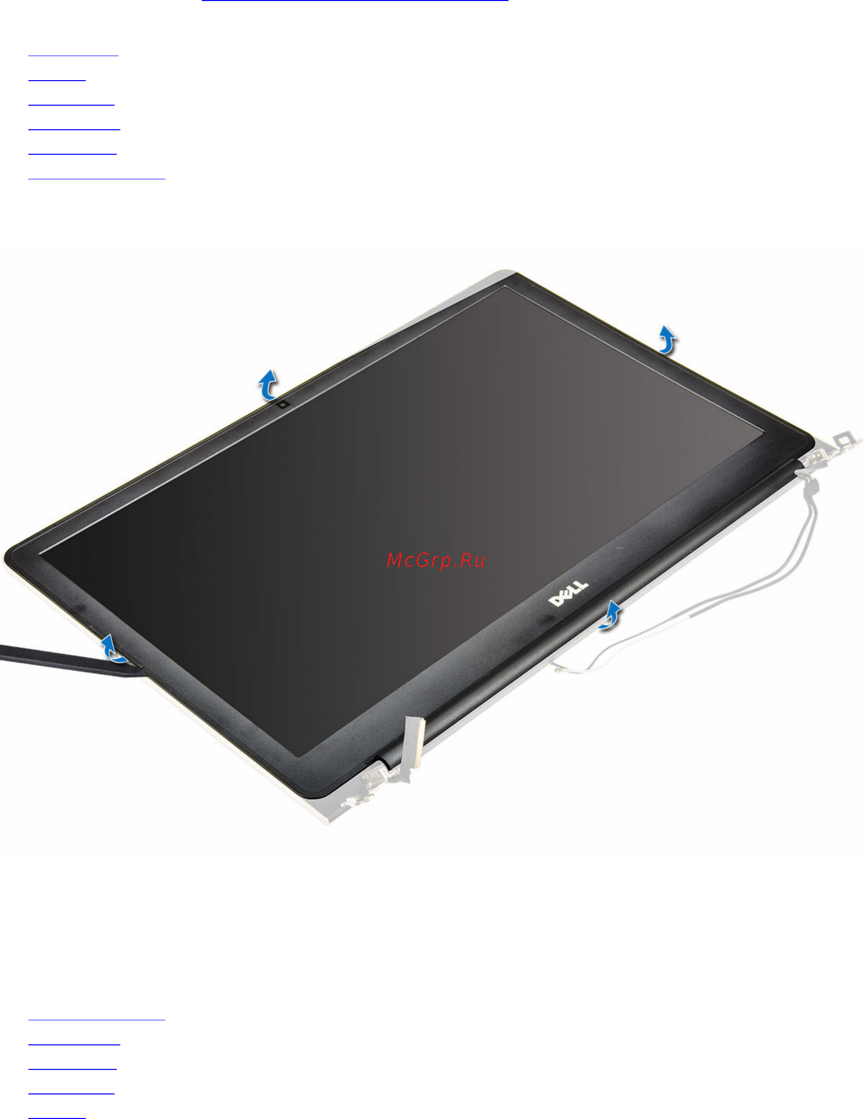 Dell Vostro 5568, 5568-3010 [40/84] Removing the display bezel