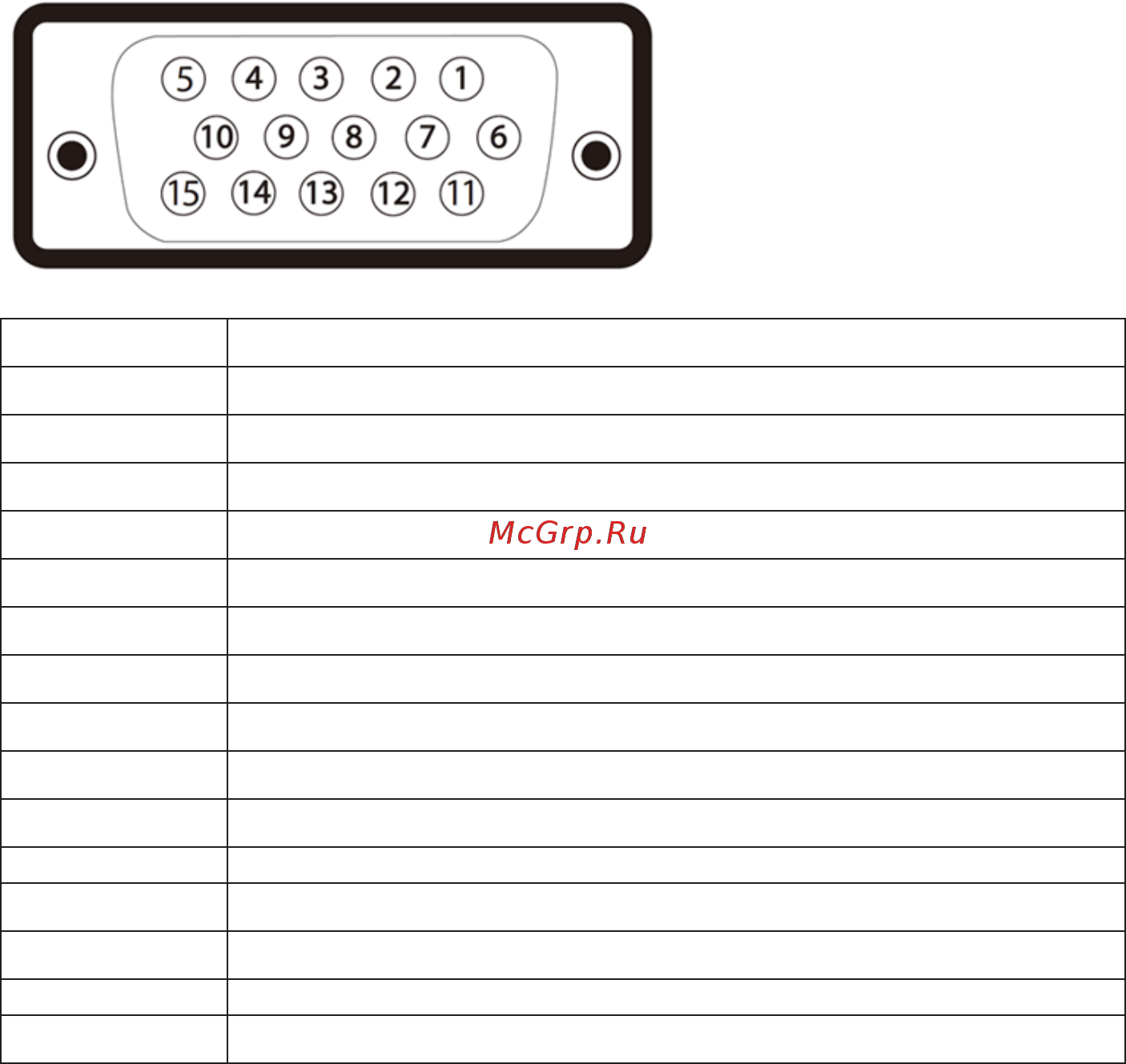Dell P2418HZ [19/71] Pin assignments