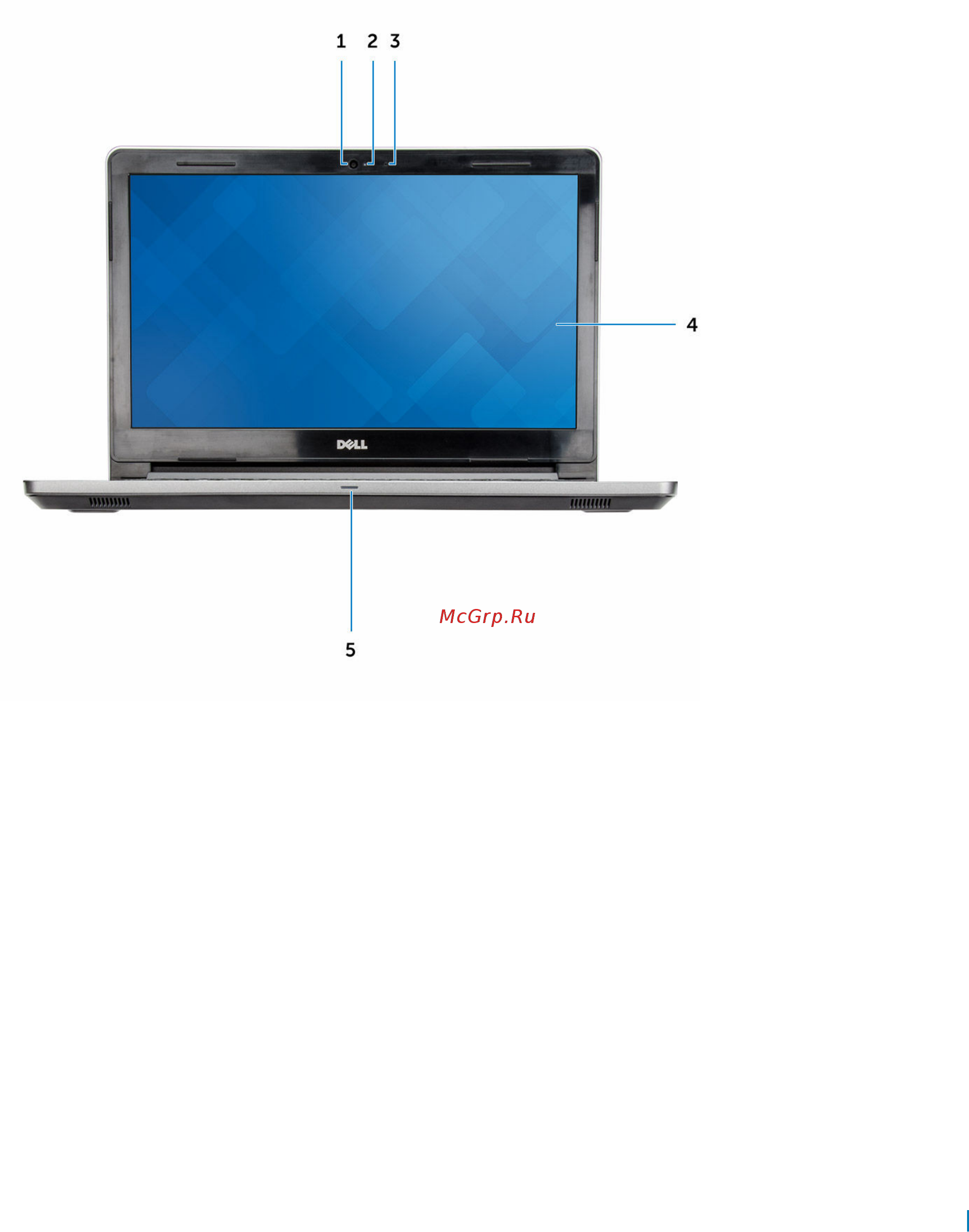 Dell Vostro 3568, 3568-7763 [11/86] Вид спереди с открытой крышкой