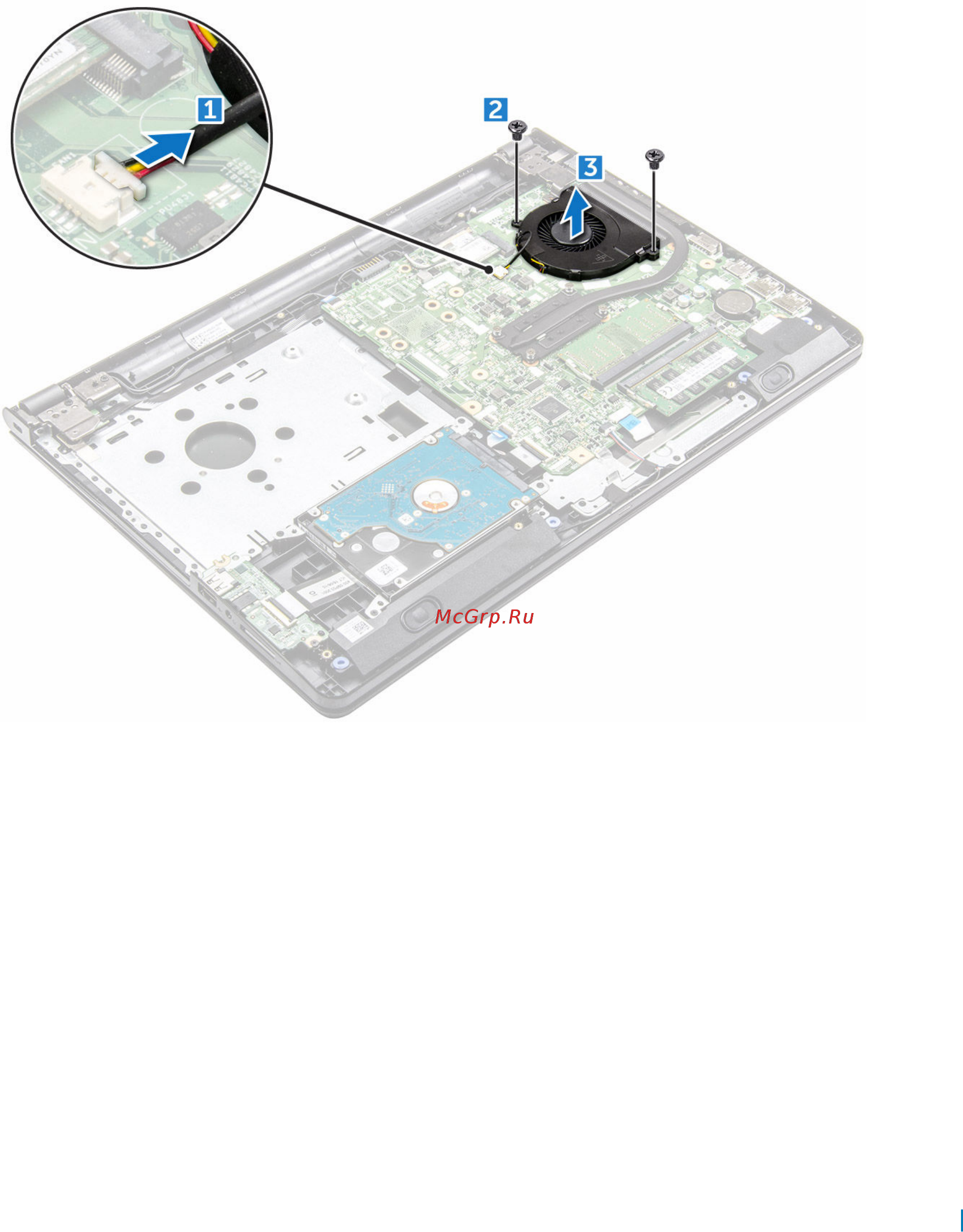 Dell Vostro 3568, 3568-9590 [31/86] Установка системного вентилятора
