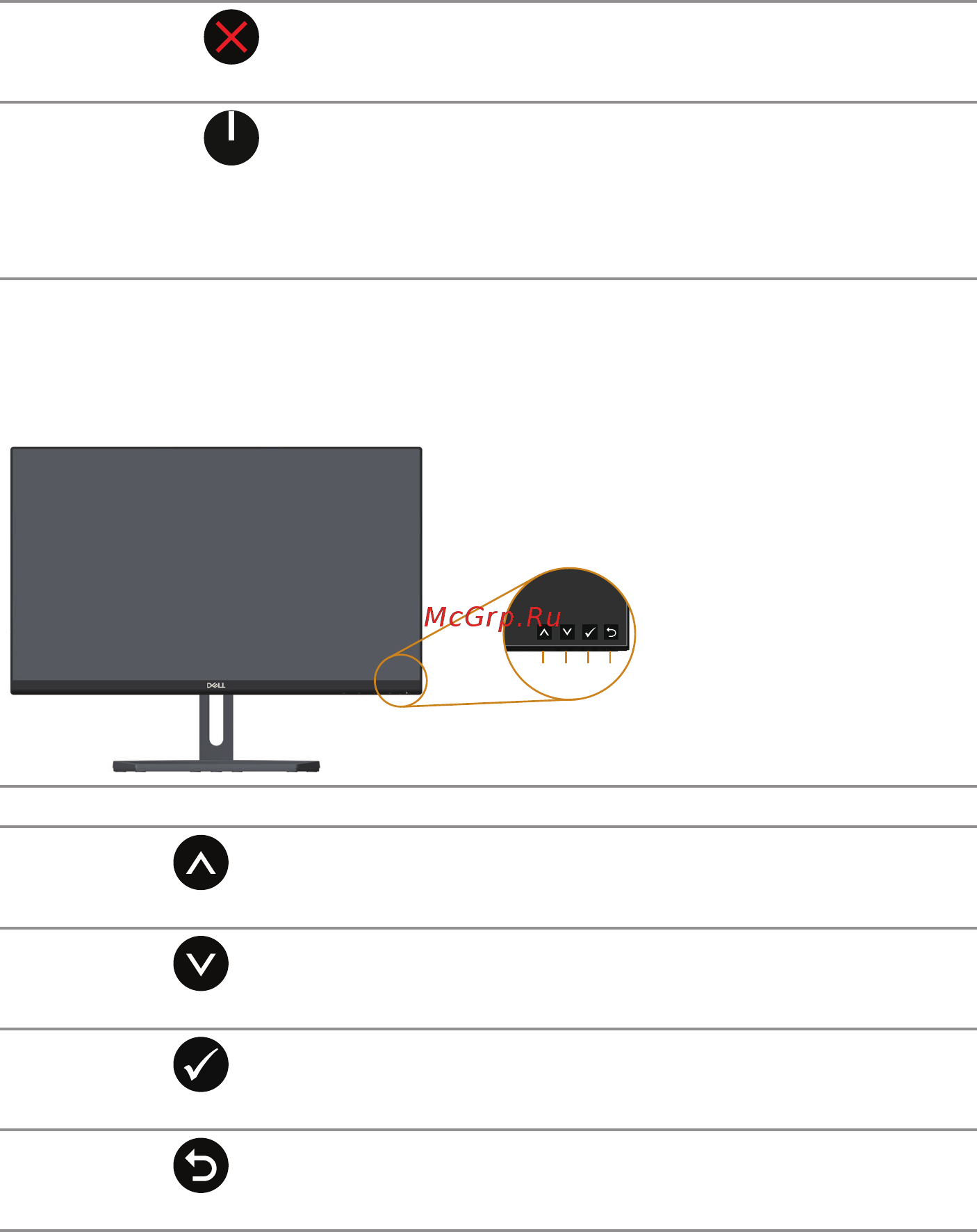 Dell S2318M [17/47] Osd controls