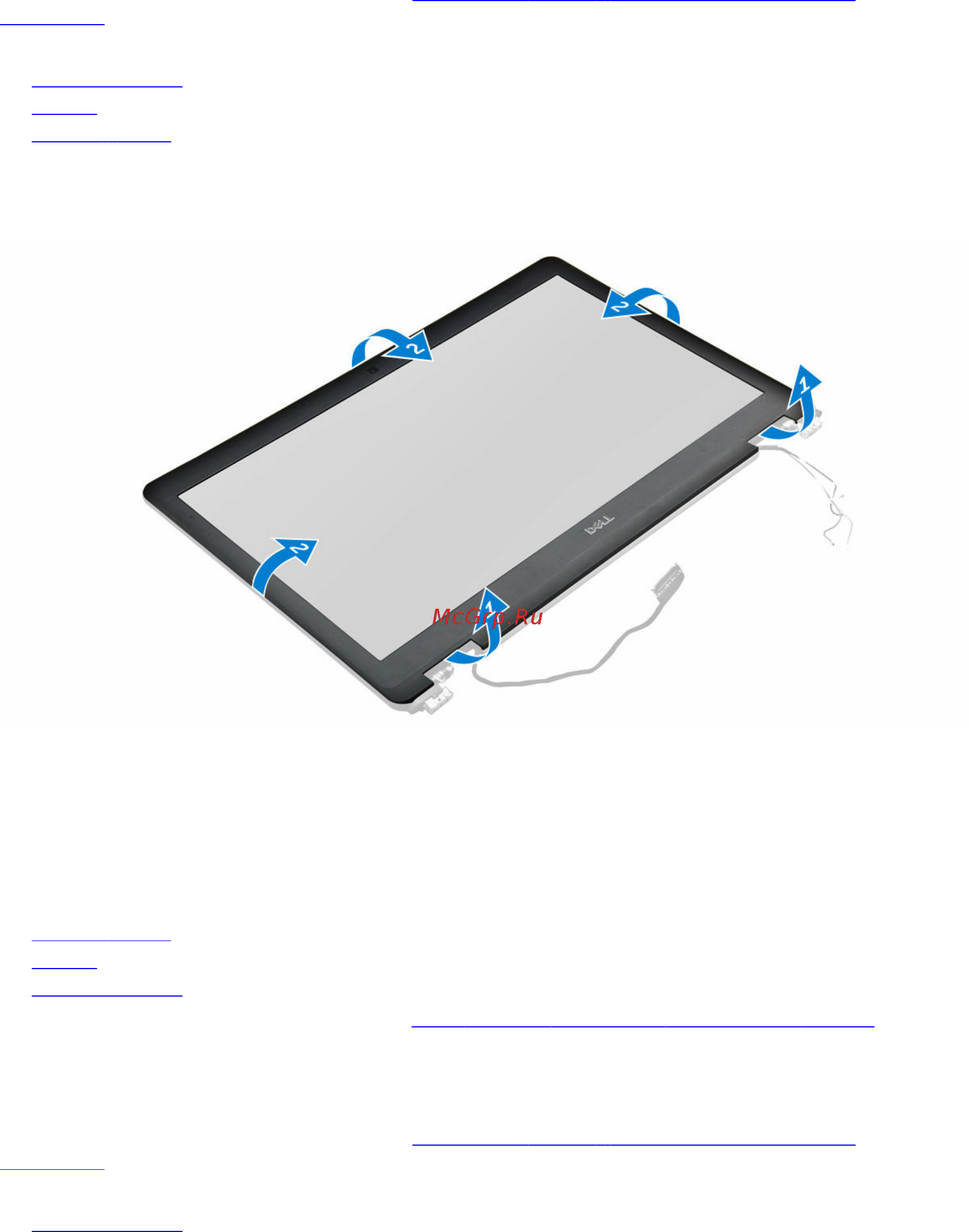 Dell 7270-9723 (7270-9723) [26/66] Снятие лицевой панели дисплея