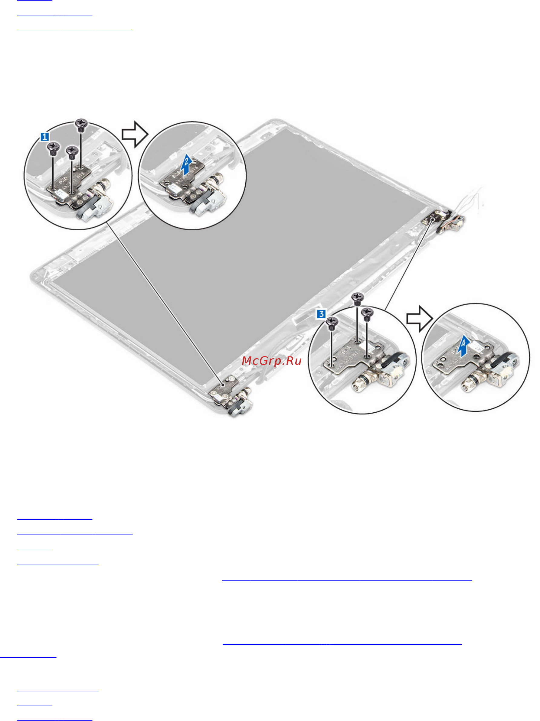 Dell 7270-9723 (7270-9723) [27/66] Установка шарнира дисплея