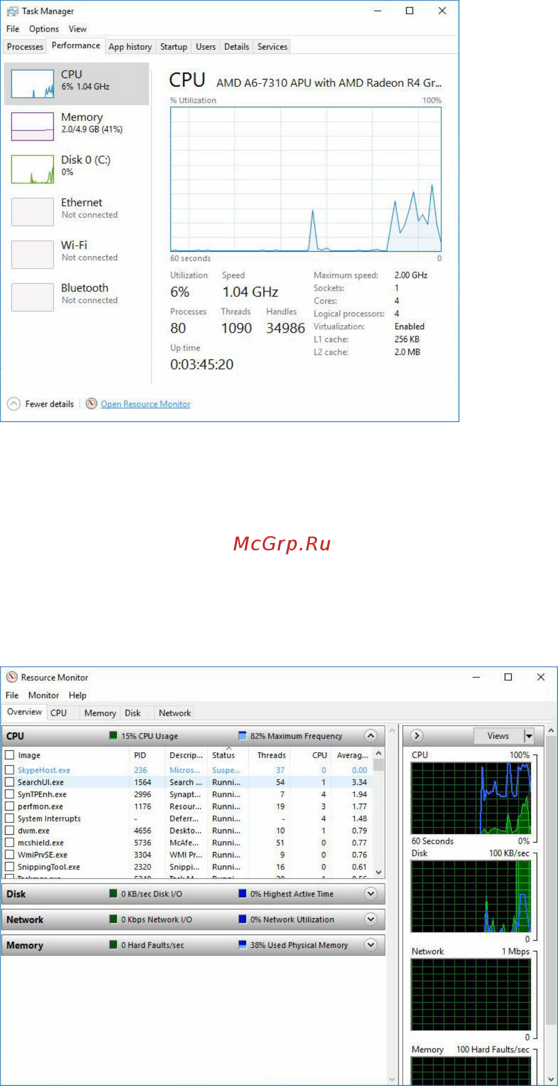Dell Vostro 3565, 3565-0506 [40/64] Verifying the processor usage in resource monitor