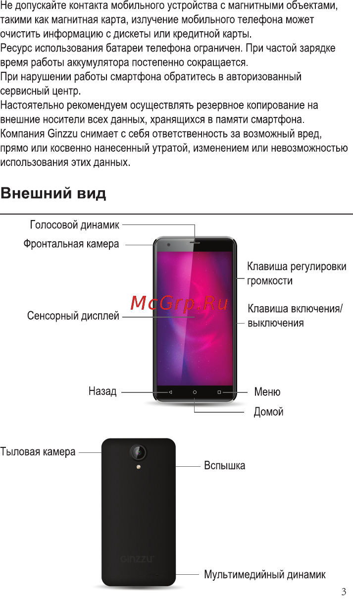Ginzzu S5510 White Руководство пользователя онлайн [5/16] 222013