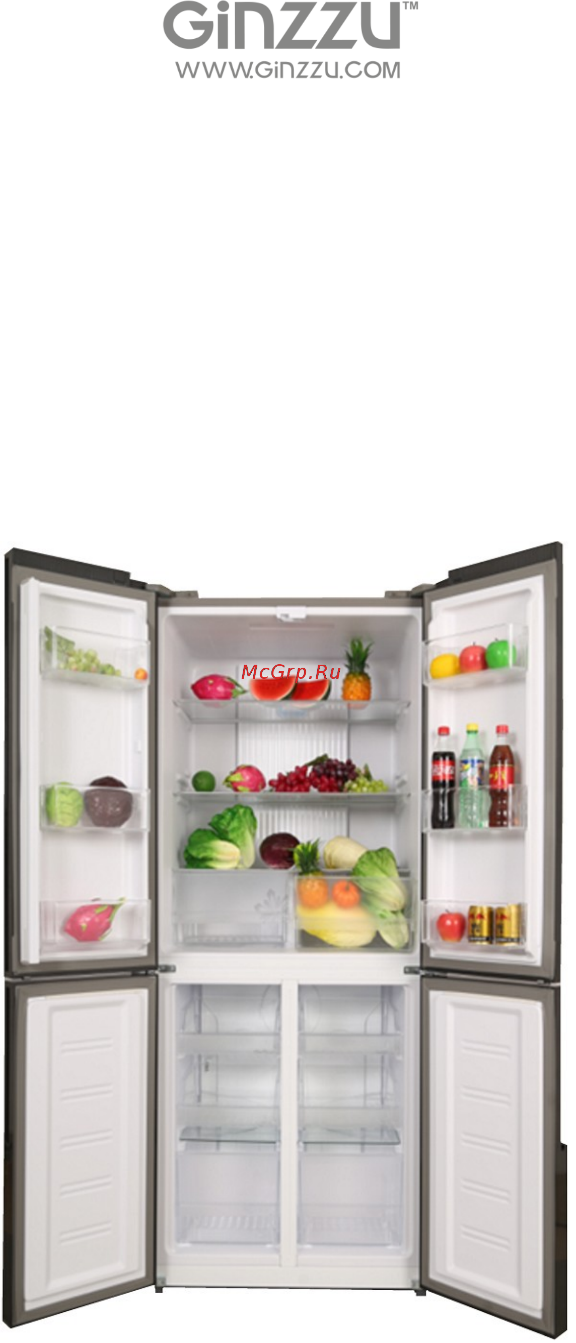 Ginzzu NFK-500 White glass Руководство пользователя онлайн