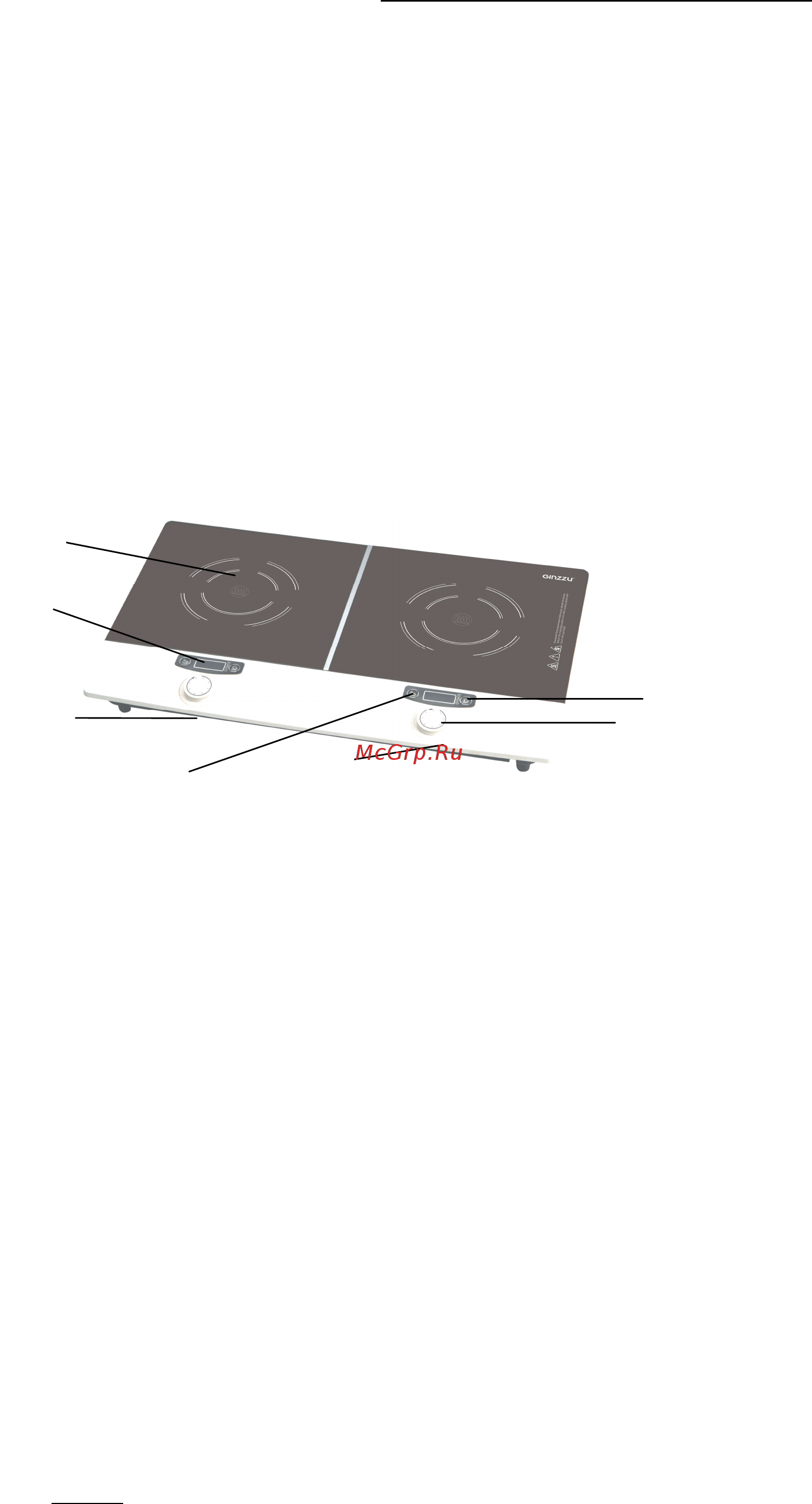 Ginzzu HCI-226 [3/6] Описание индукционной плитки