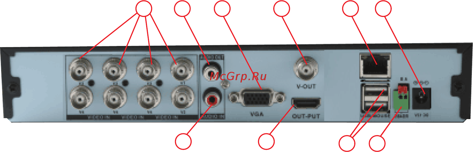 Ginzzu HD-811 8ch DVR/NVR 1080N, HDMI/VGA/BNC, 2USB, LAN 14502 [7/38] Установка hdd