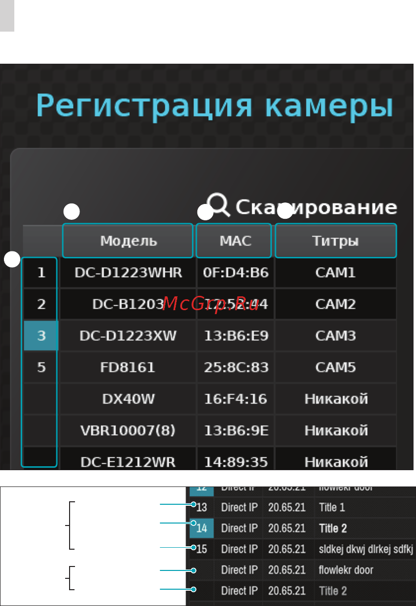 IDIS DR-6216PS [16/94] Область со списком камер