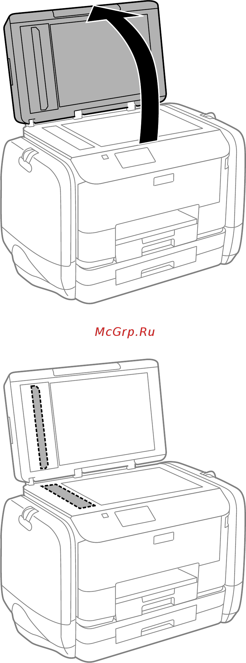 Epson WorkForce Pro WF-R5690DTWF [134/207] Поднимите крышку сканера