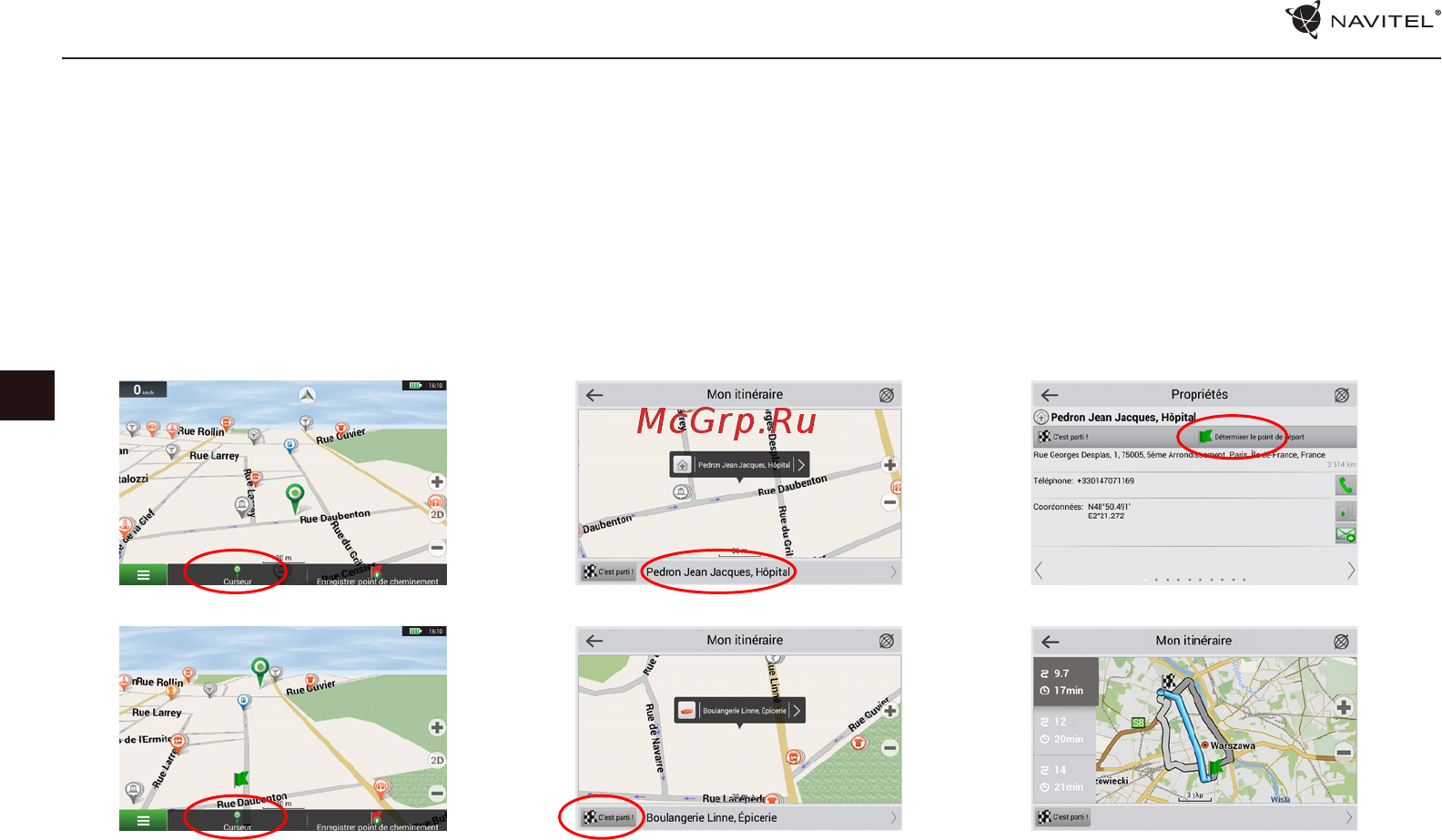 Navitel E700 [108/235] Réglage manuel de tous les points de l itinéraire