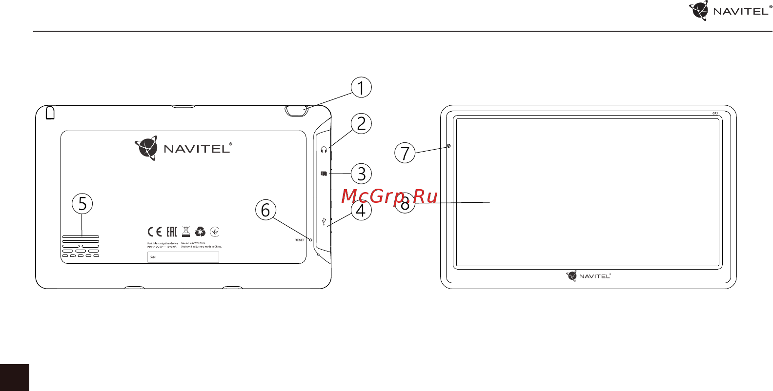 Navitel E700 [186/235] Внешний вид прибора
