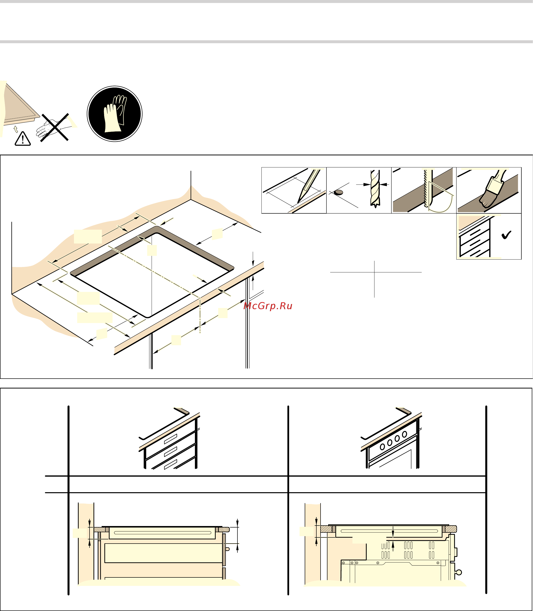 Bosch PIA 645B18E [4/20] Инструкция по монтажу