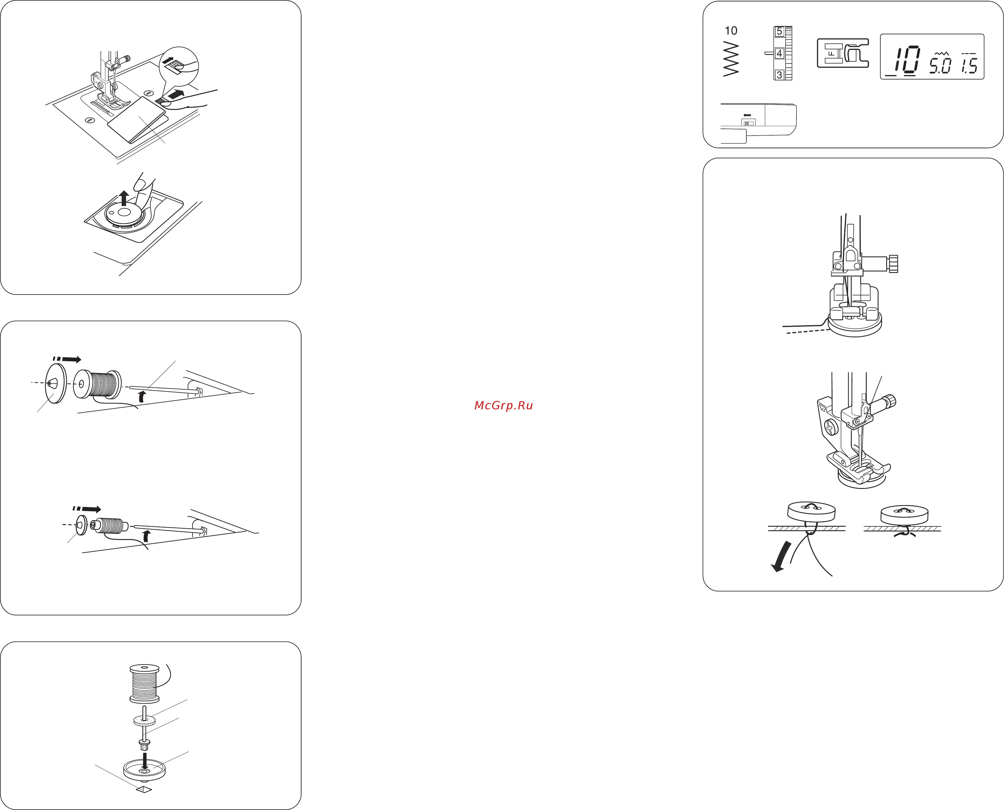 Janome 9953 [12/24] Намотка шпульки извлечение шпульки